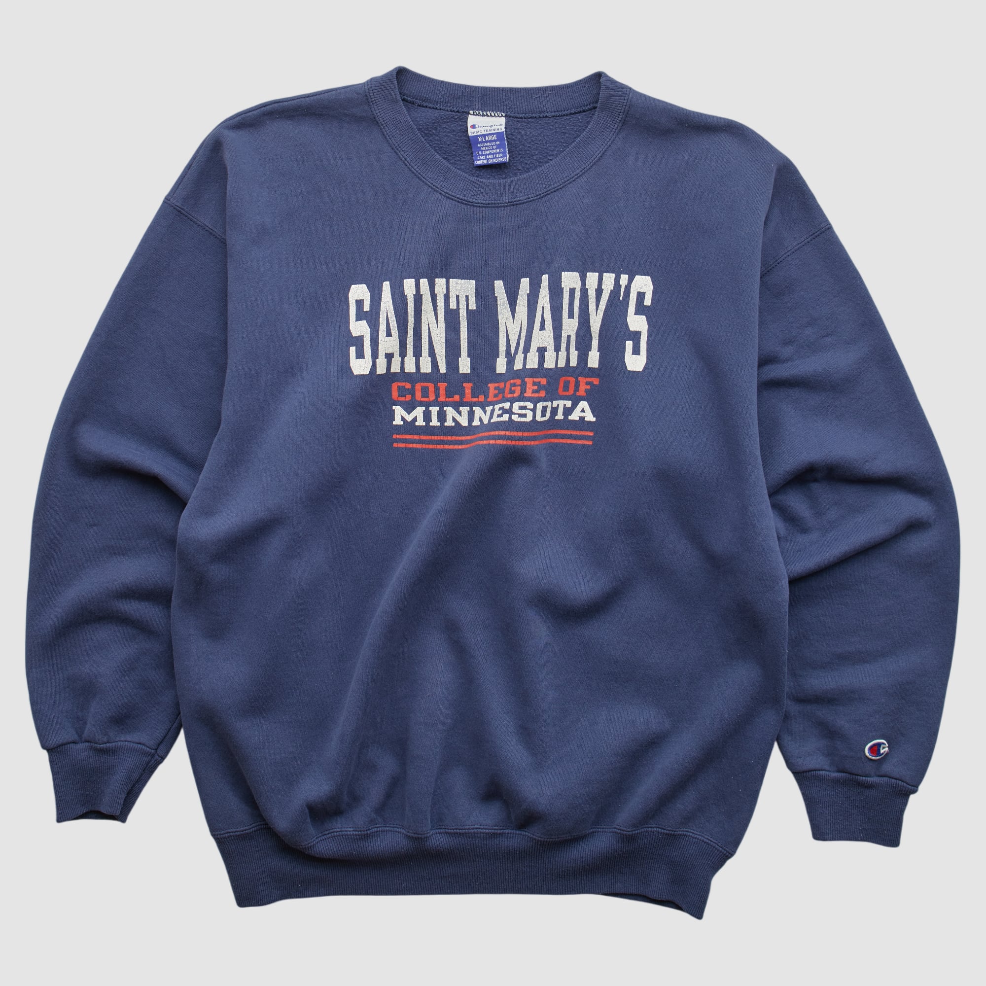 Saint Mary's Gaels Champion 2000s Pullover Sweatshirt - Navy - L