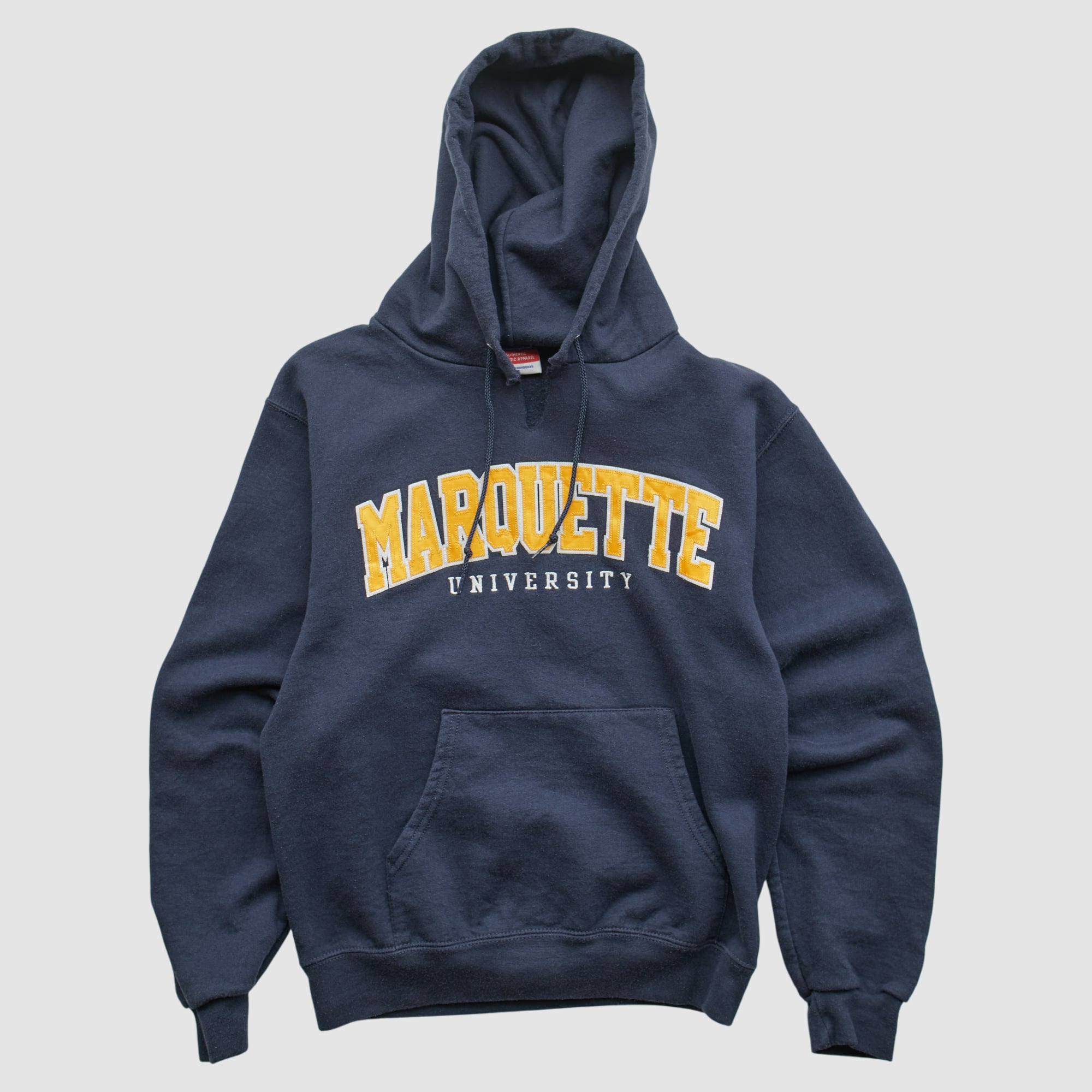 Marquette Golden Eagles Champion 2000s Hooded Pullover Sweatshirt - Navy - XS