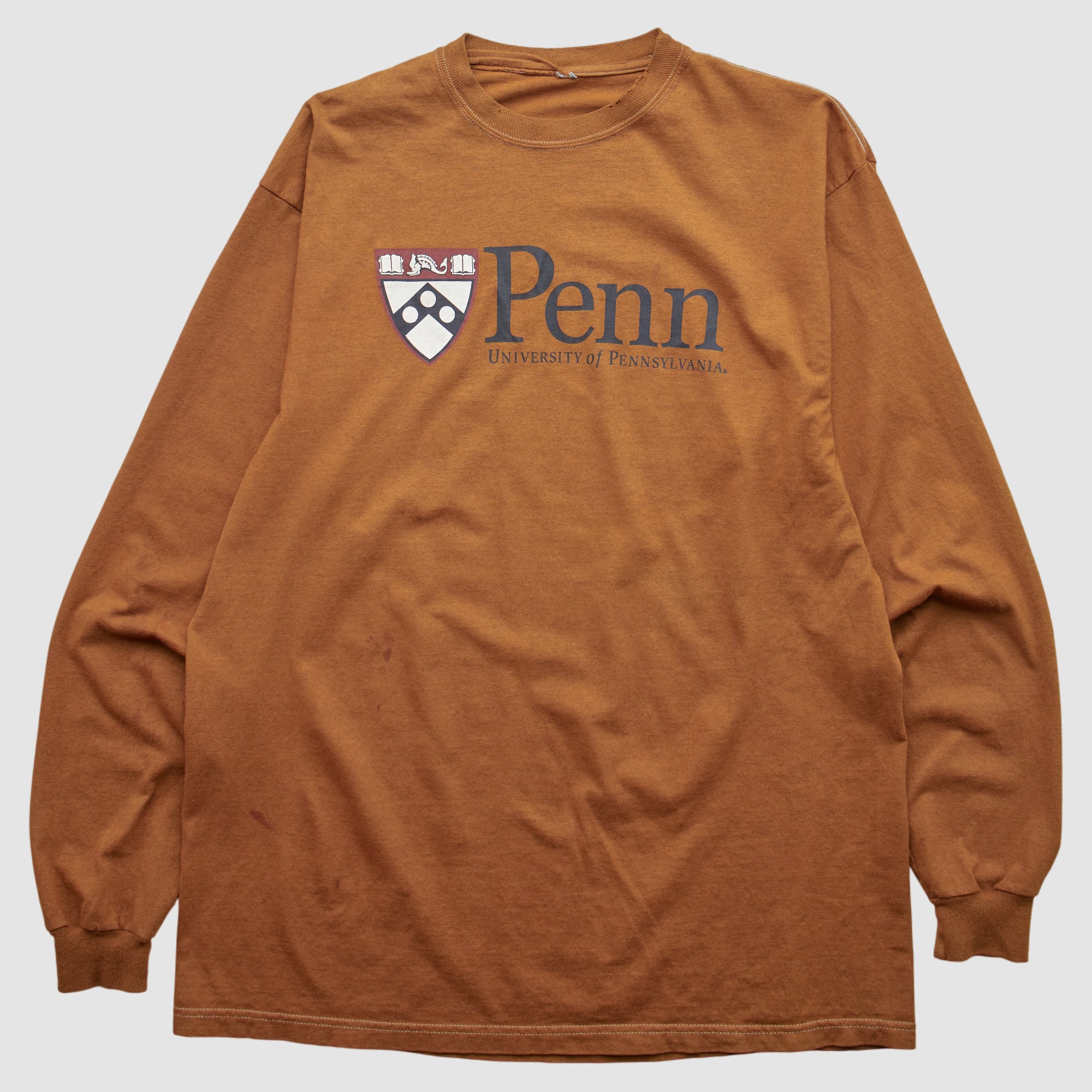 Pennsylvania Quakers Champion 2000s Long Sleeve T-shirt - Brown - L