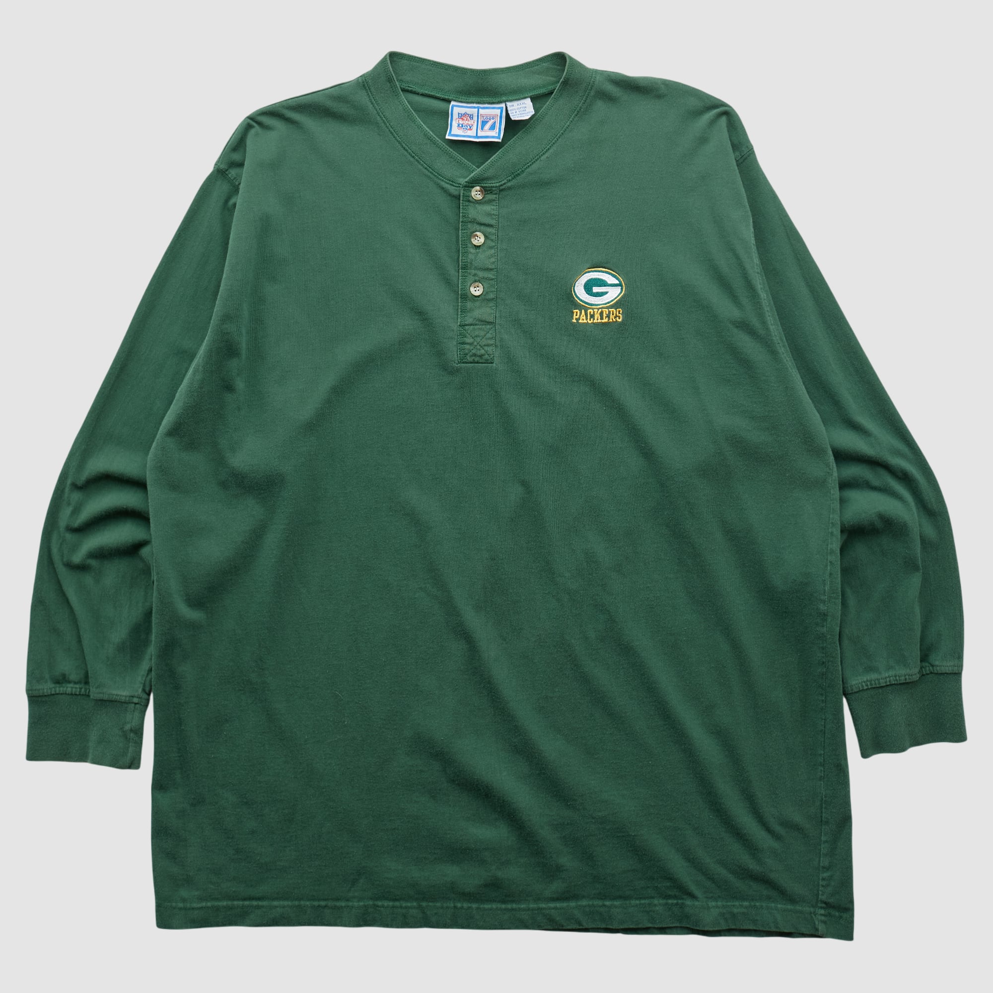 Green Bay Packers Logo 7 2000s Long Sleeve Top - Green - 3XL