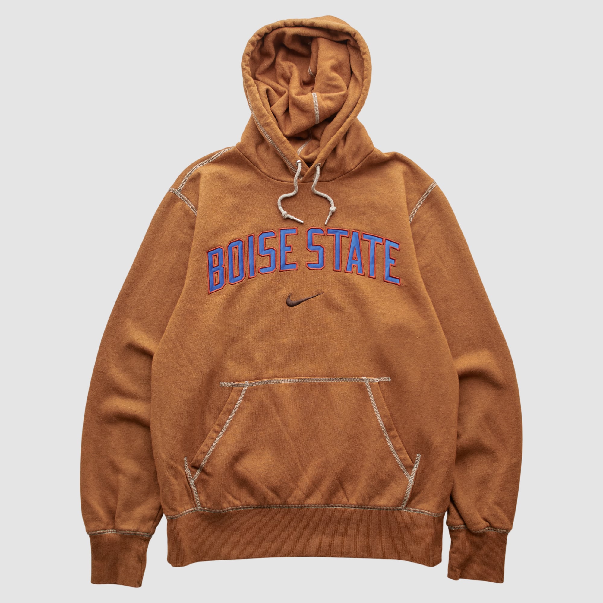 Boise State Broncos Nike 2000s Hooded Pullover Sweatshirt - Brown - XS