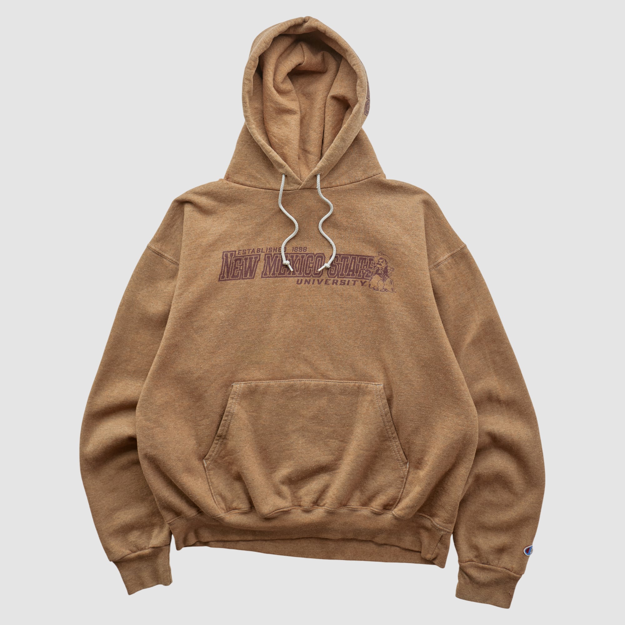 New Mexico State Aggies Champion 2000s Hooded Pullover Sweatshirt - Tan - L