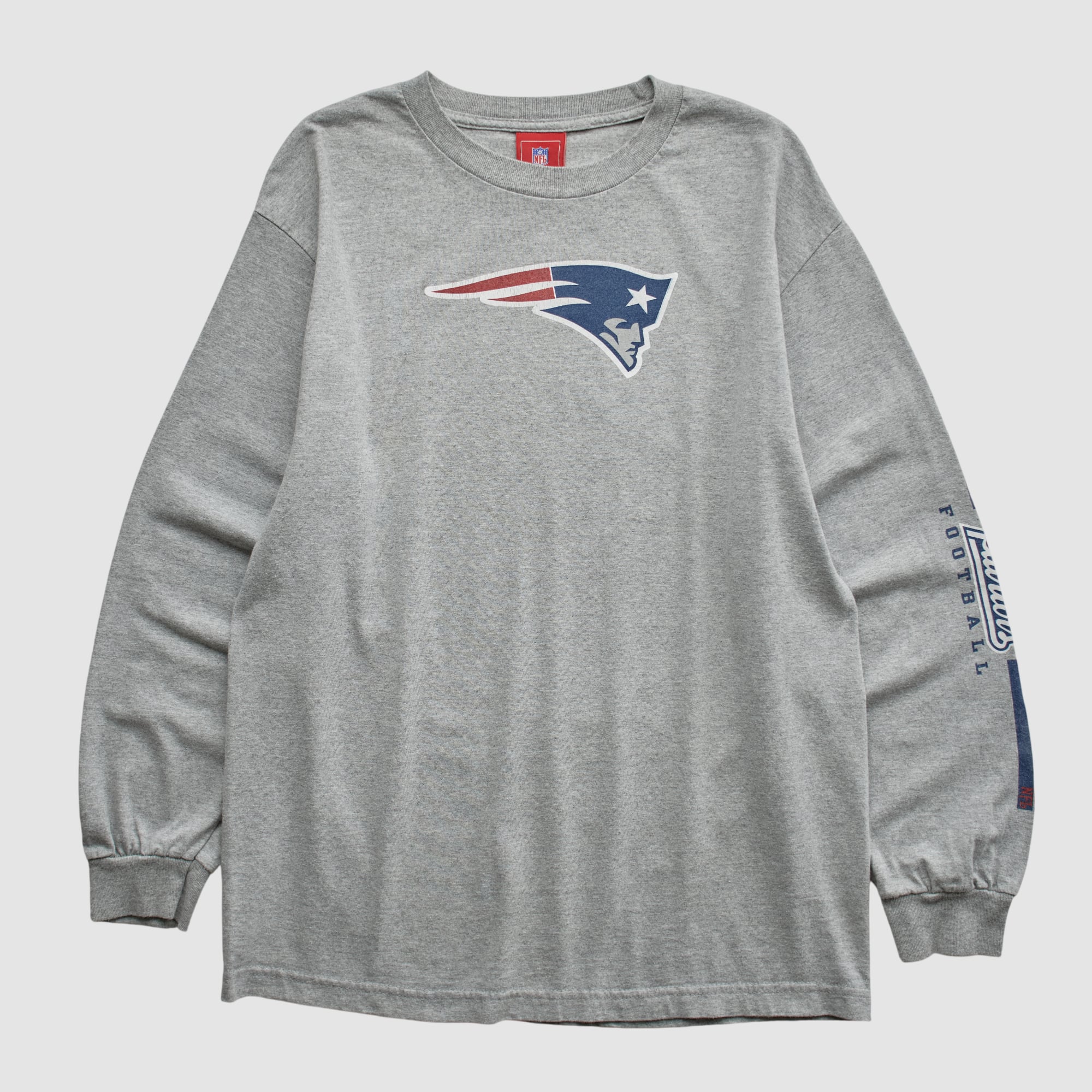 New England Patriots NFL 2000s Long Sleeve T-shirt - Heather Gray - M