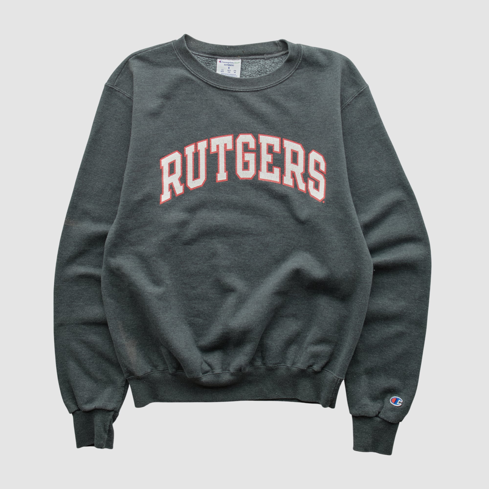 Rutgers Scarlet Knights Champion 2010s Pullover Sweatshirt - Charcoal - S
