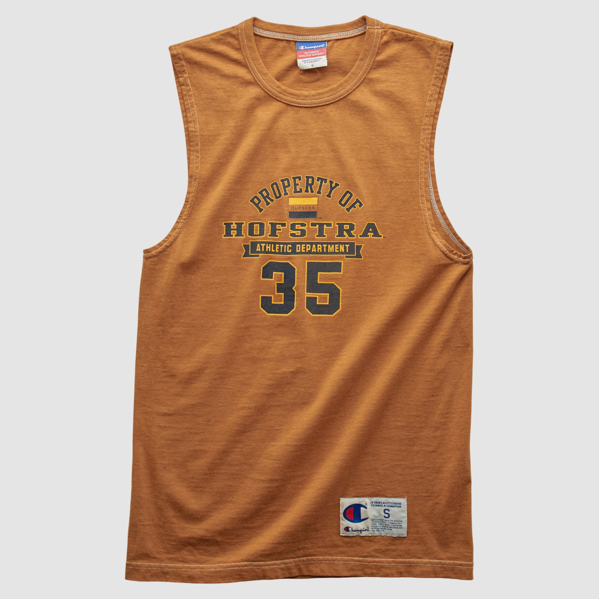 Hofstra University Champion 2000s Tank - Orange - M