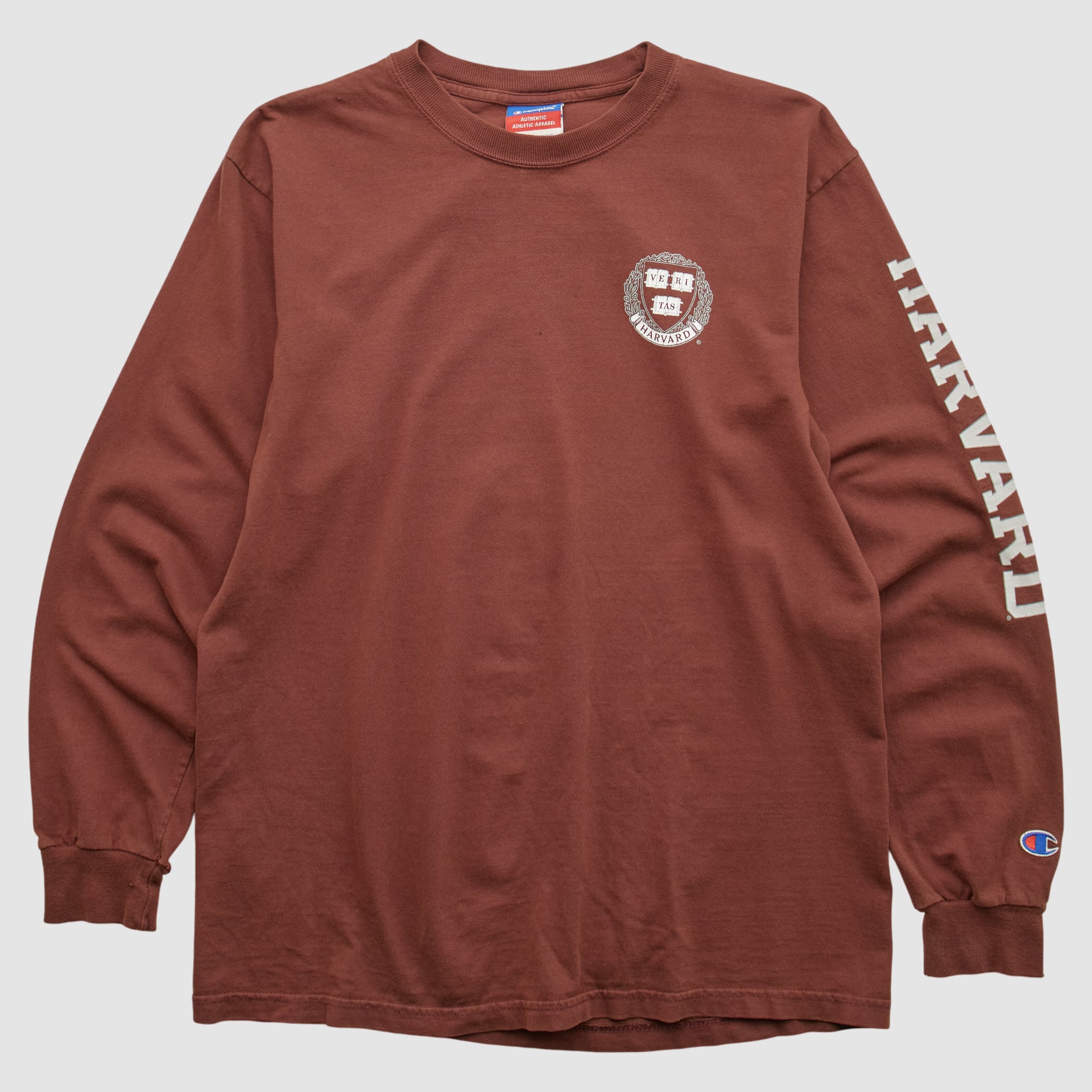 Harvard Crimson Champion 2000s Long Sleeve T-shirt - Maroon - M