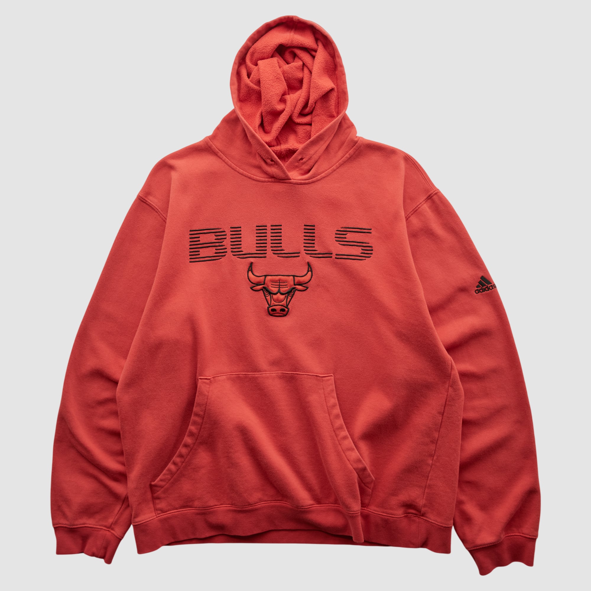 Chicago Bulls Adidas 2010s Hooded Pullover Sweatshirt - Red - S
