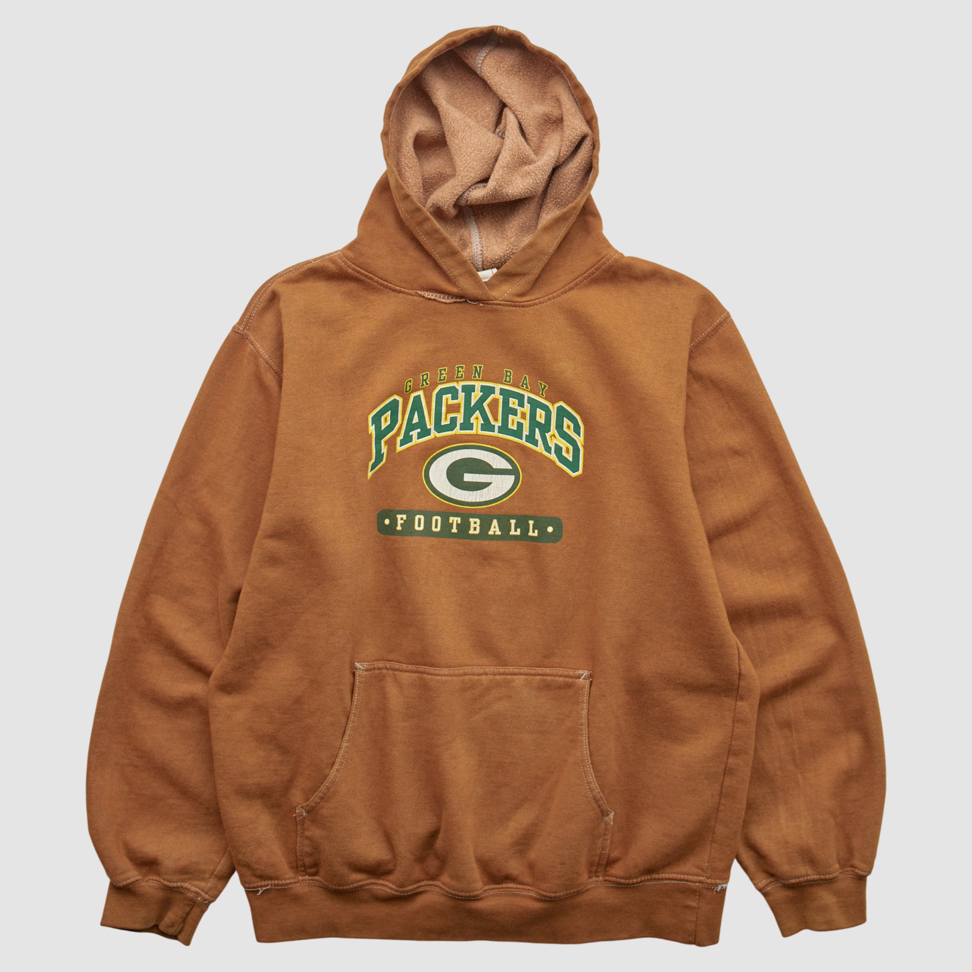 Green Bay Packers NFL 2000s Hooded Pullover Sweatshirt - Brown - XS
