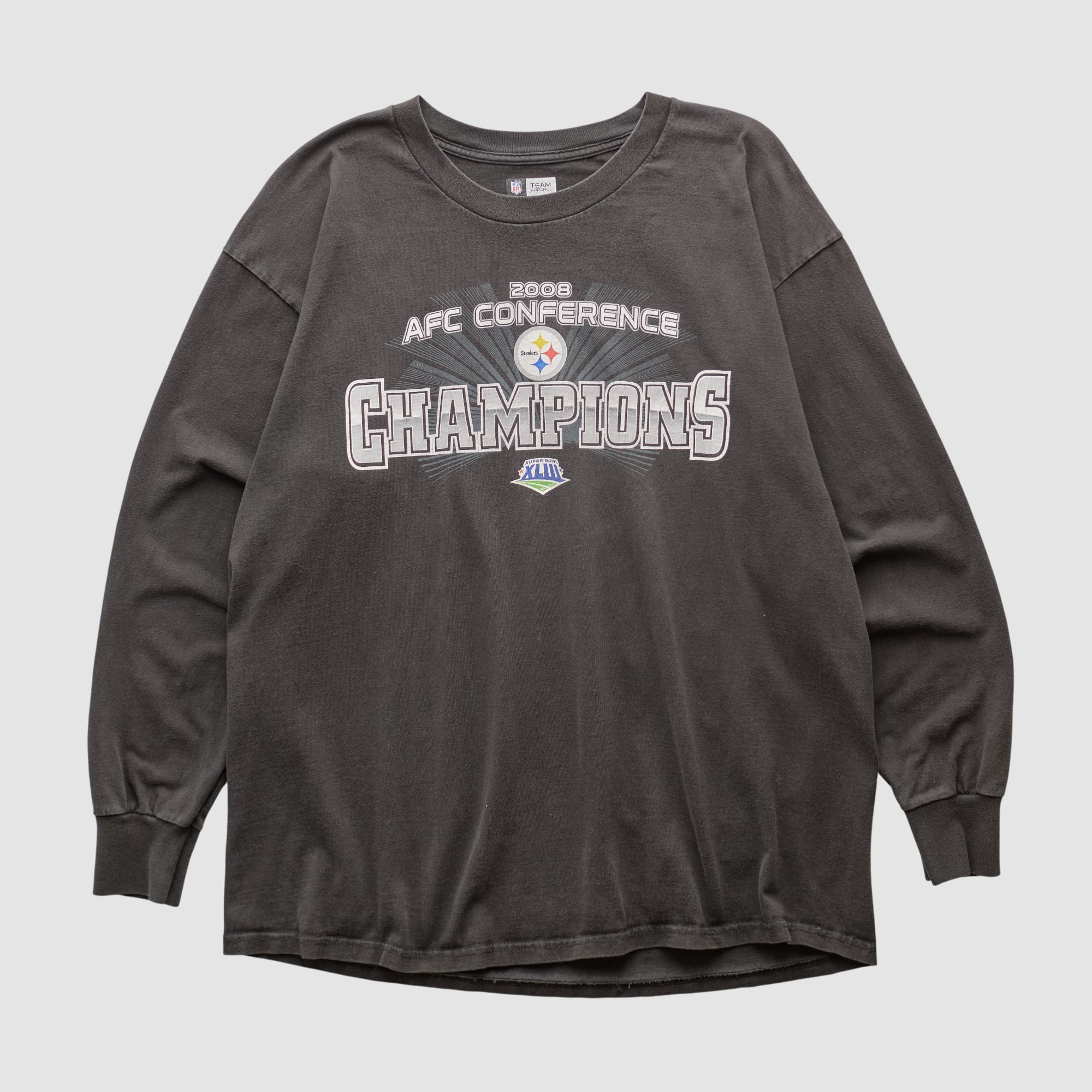 Pittsburgh Steelers NFL 2008 Long Sleeve T-shirt - Black - 2XL