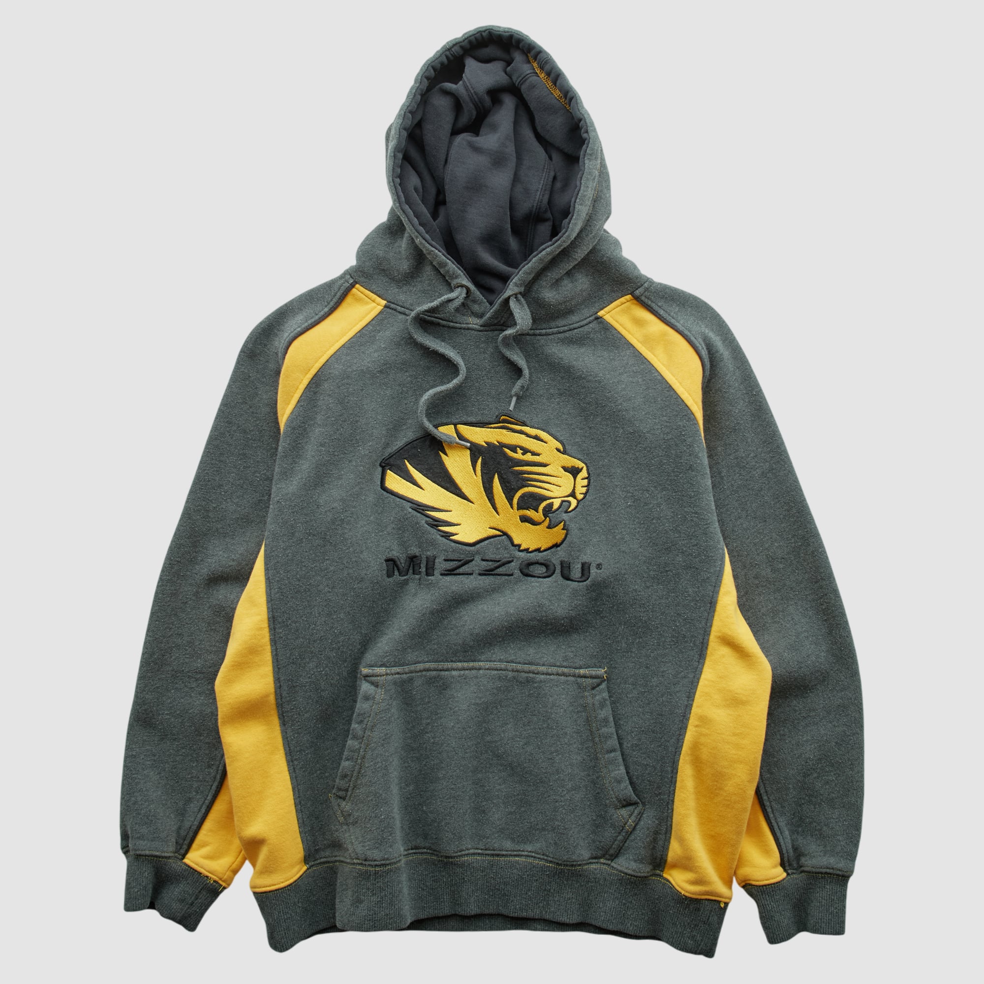 Missouri Tigers Colosseum 2010s Hooded Pullover Sweatshirt - Dark Heather Gray - XS