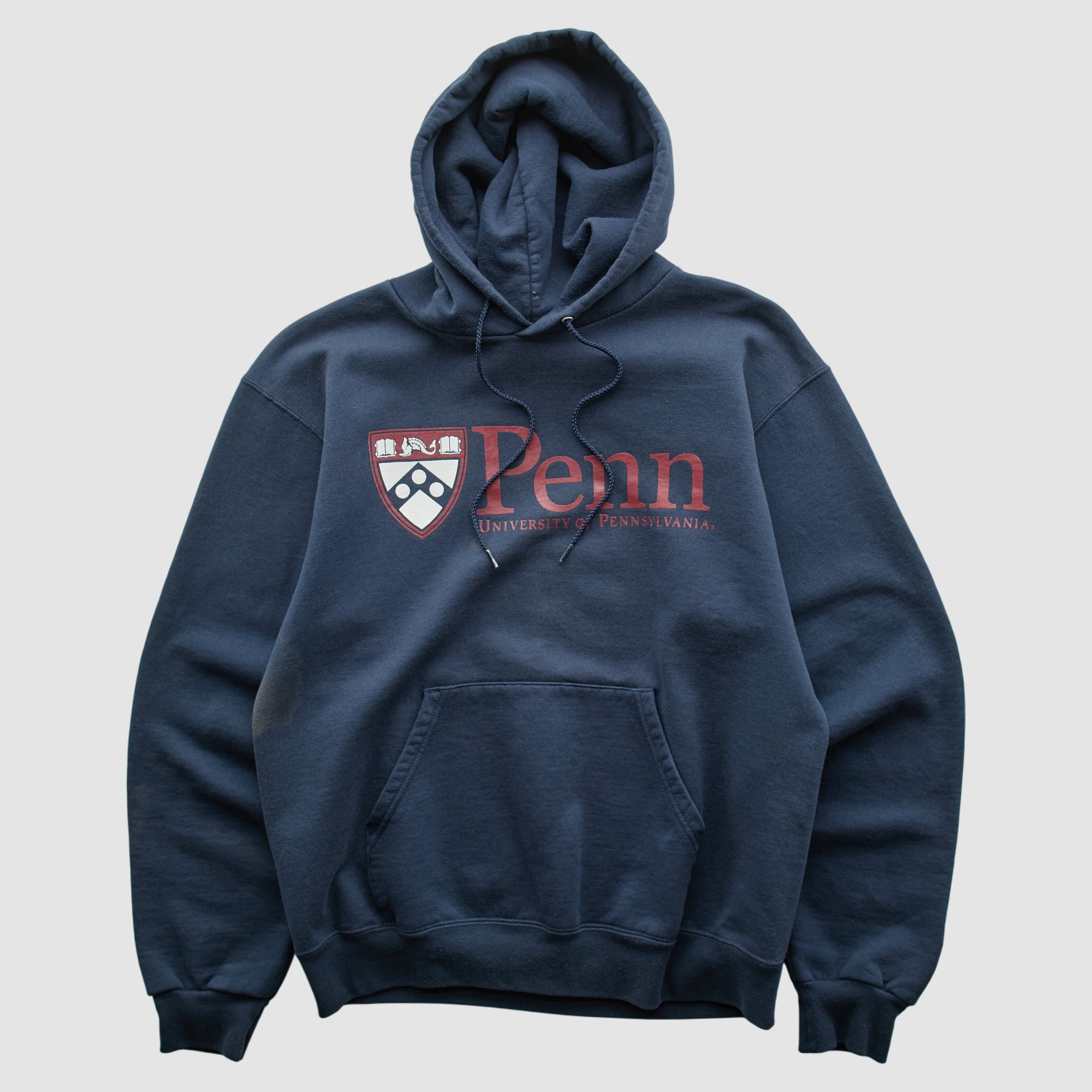 Pennsylvania Quakers Champion 2000s Hooded Pullover Sweatshirt - Navy - XS