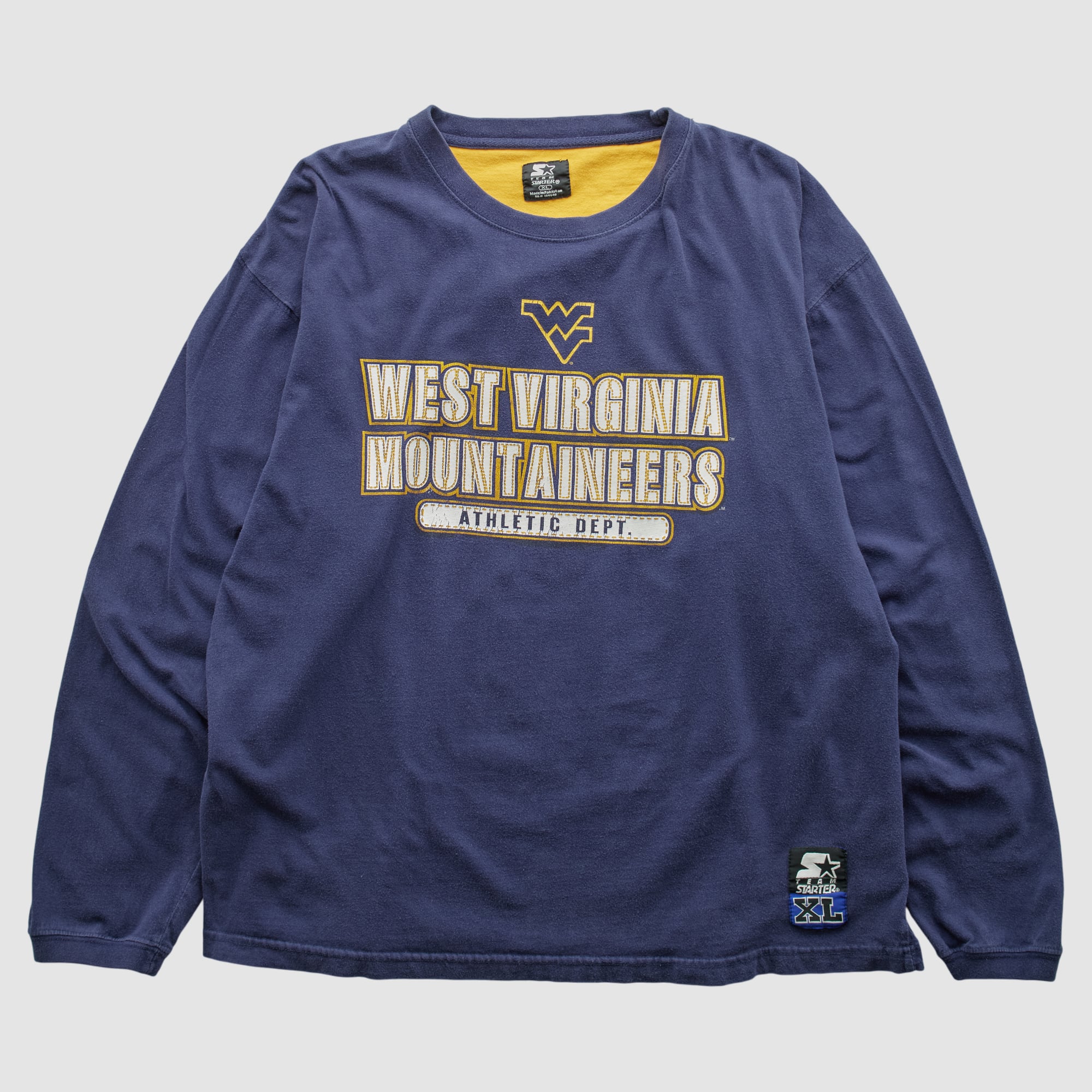 West Virginia Mountaineers Starter 2000s Long Sleeve T-shirt - Navy - 2XL