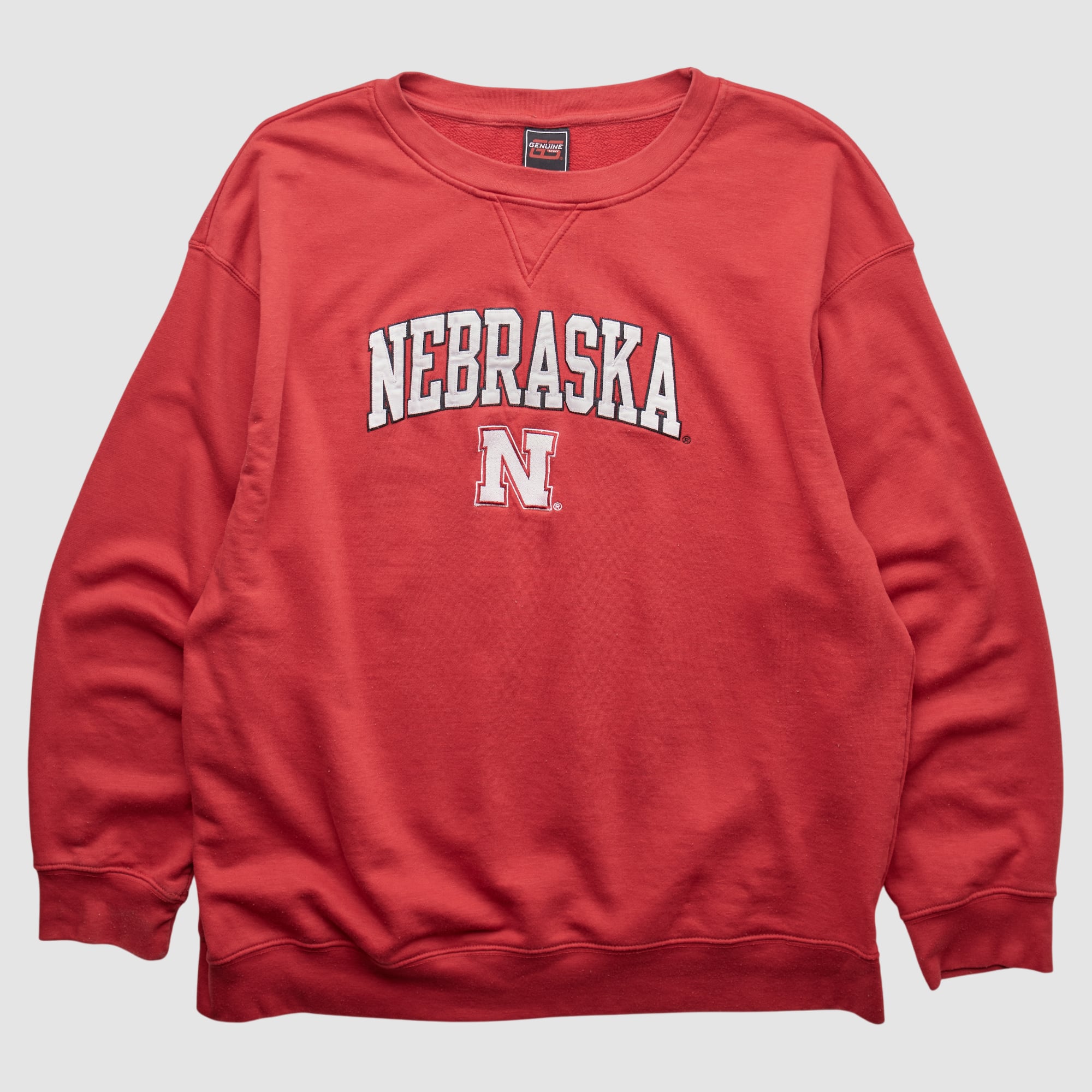 Nebraska Huskers Genuine Stuff 2000s Pullover Sweatshirt - Red - 2XL