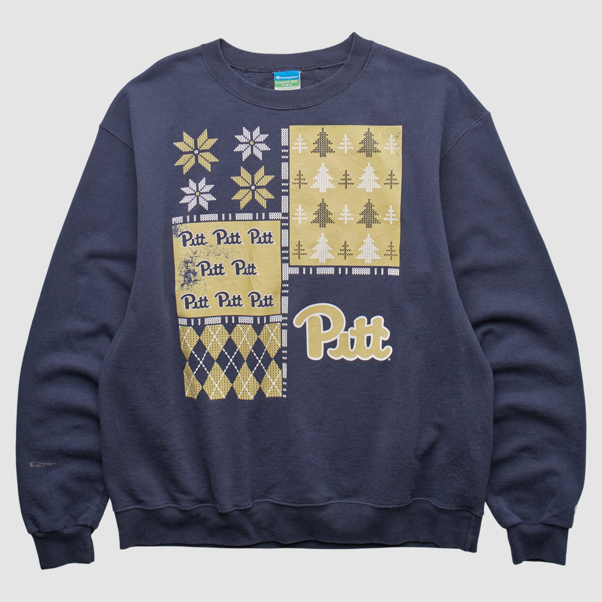 Pitt Panthers Champion 2010s Pullover Sweatshirt - Navy - XL