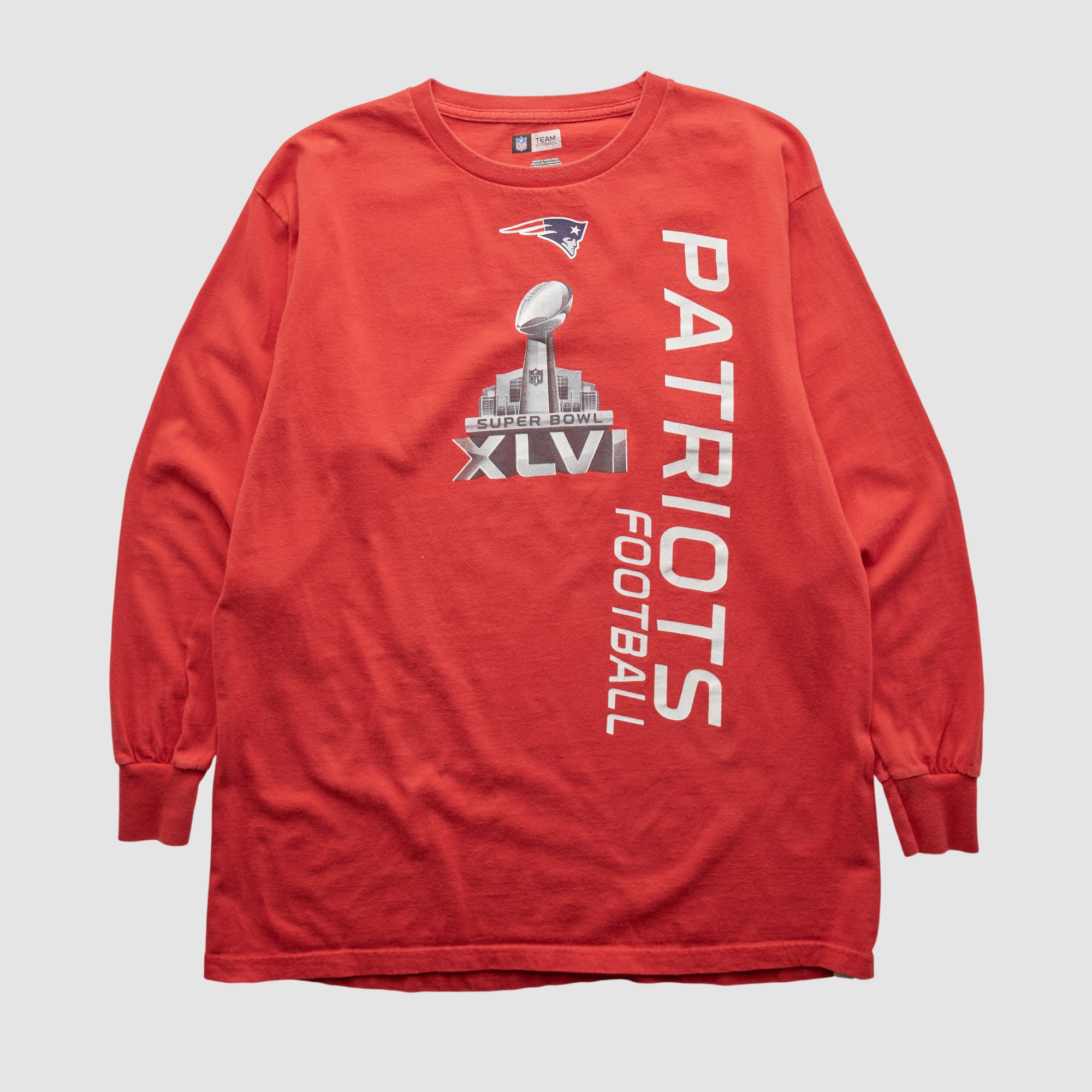 New England Patriots NFL 2012 Long Sleeve T-shirt - Red - M