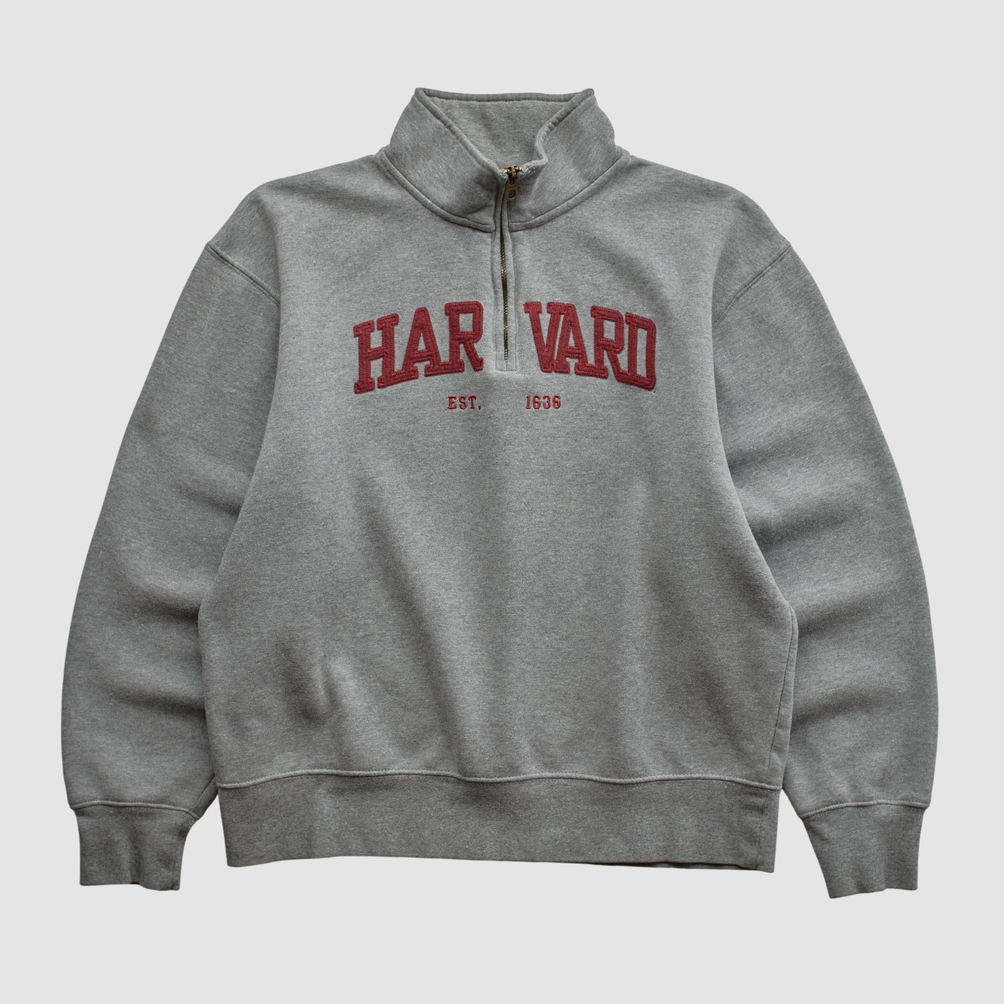 Harvard Crimson Jansport 2000s 1/4 Zip Sweatshirt - Heather Gray - XS