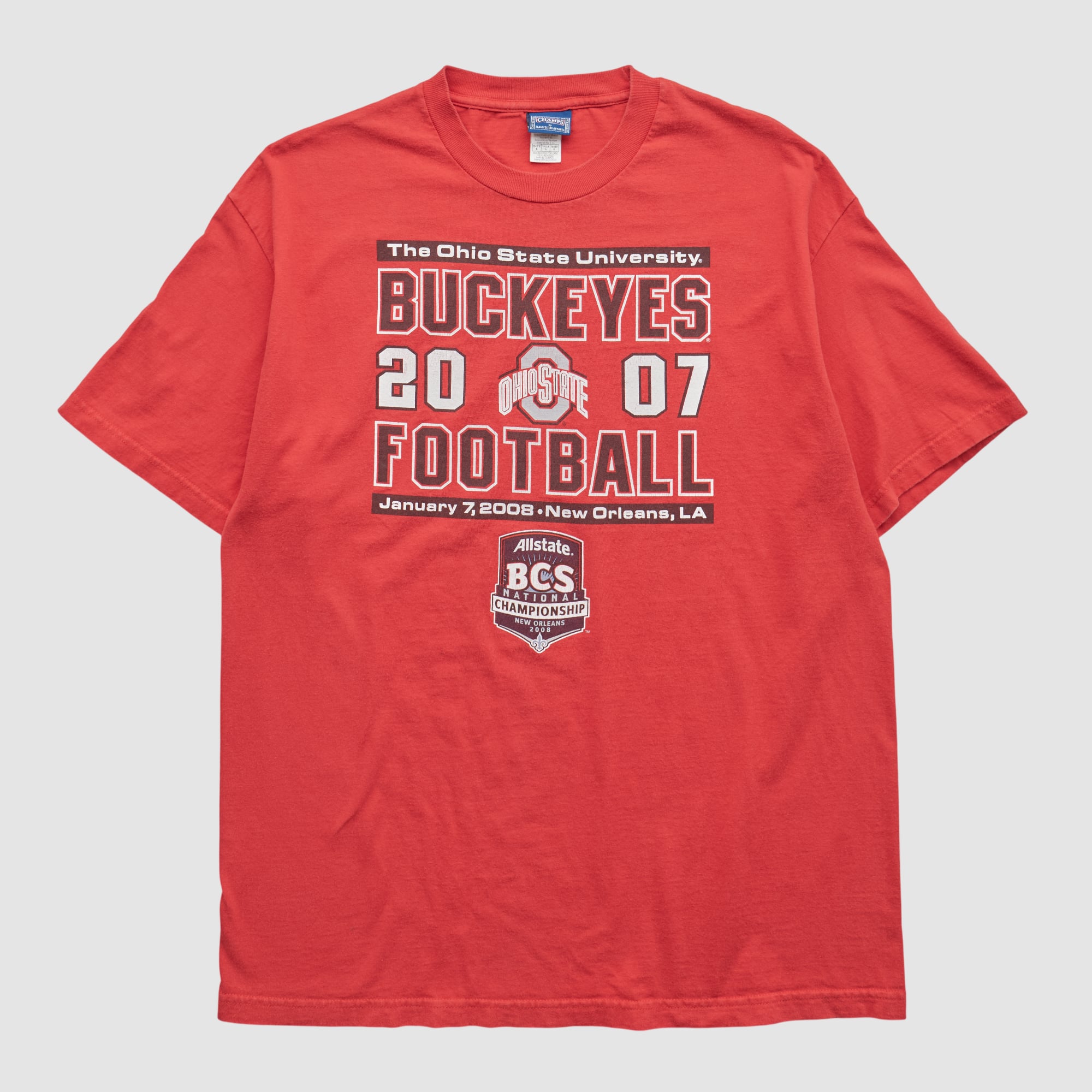 Ohio State Buckeyes Champs 2007 T-shirt - Red - XL