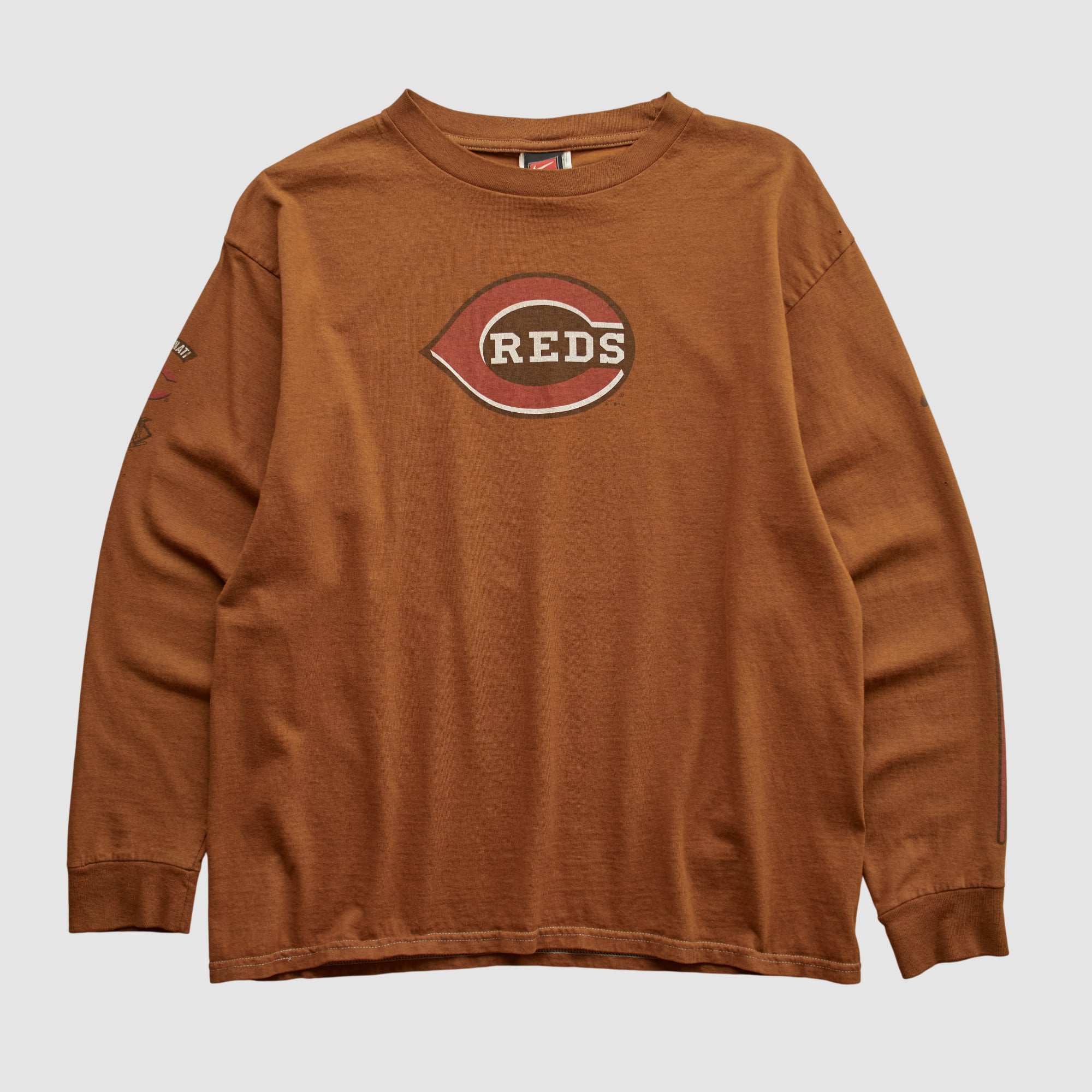 Cincinnati Reds Nike 2000s Long Sleeve T-shirt - Clay - S