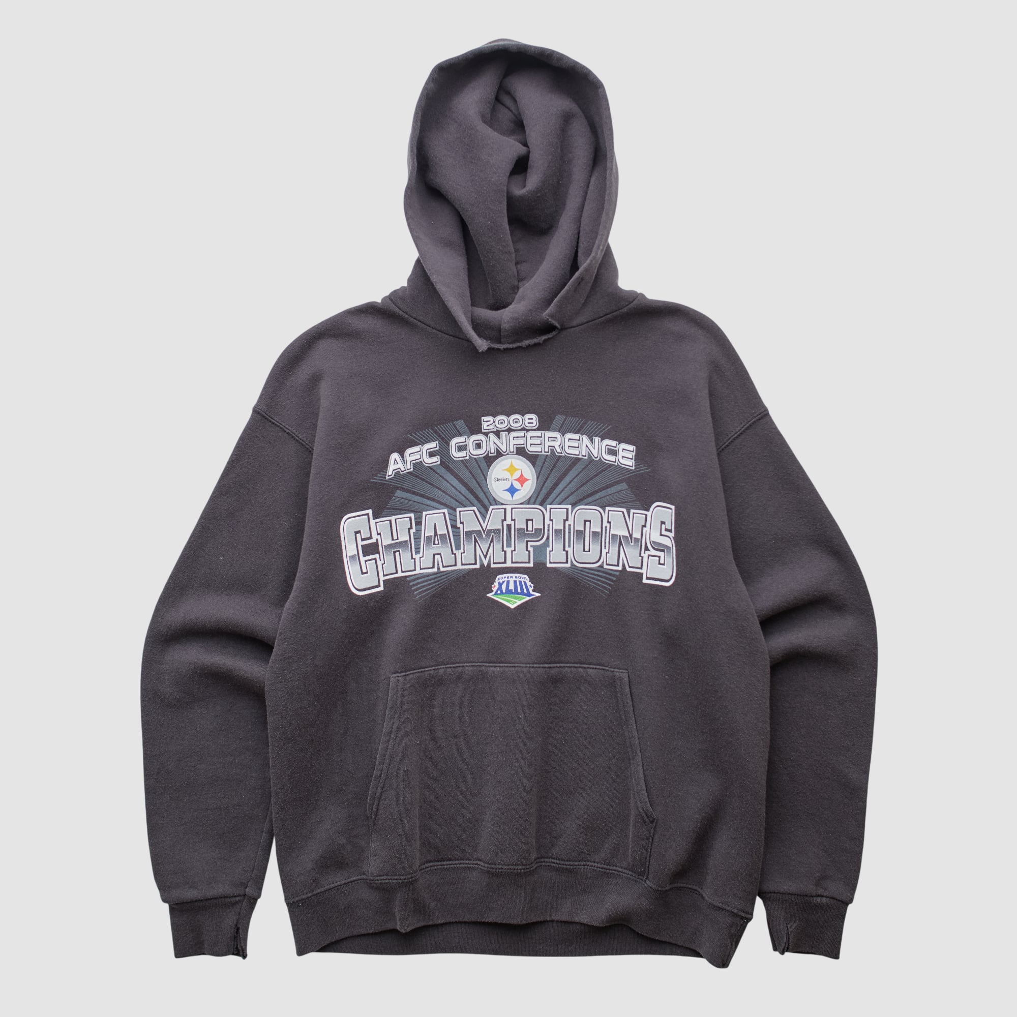 Pittsburgh Steelers NFL 2008 Hooded Pullover Sweatshirt - Black - XS