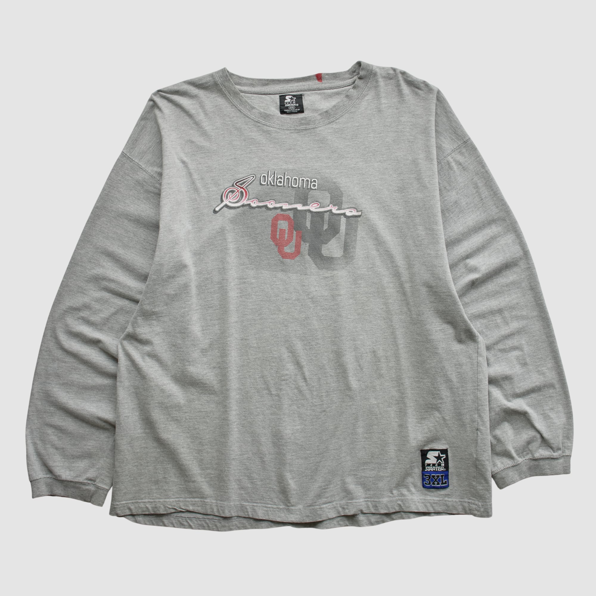 Oklahoma Sooners Starter 2000s Long Sleeve T-shirt - Heather Gray - 2XL
