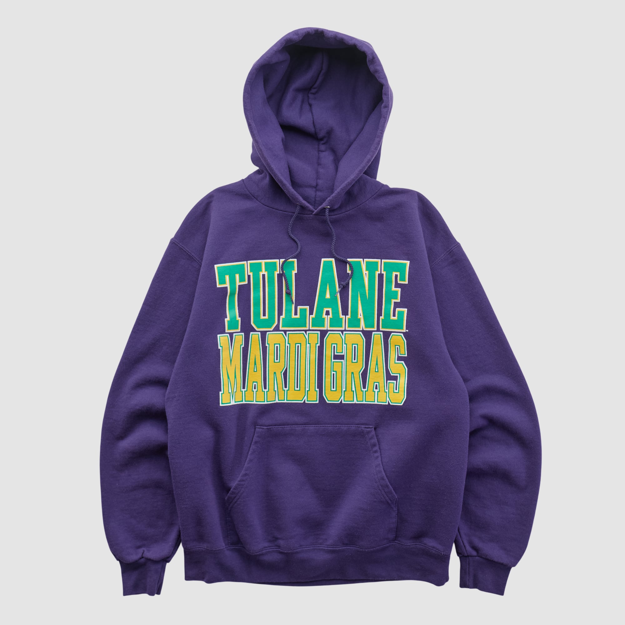 Tulane Green Wave Champion 2000s Hooded Pullover Sweatshirt - Purple - XS