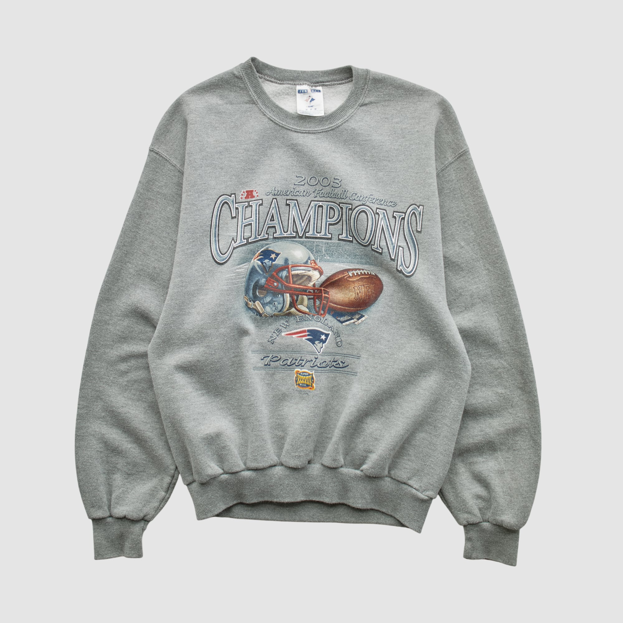 American Football Conference Jerzees 2003 Pullover Sweatshirt - Dark Heather Gray - XS
