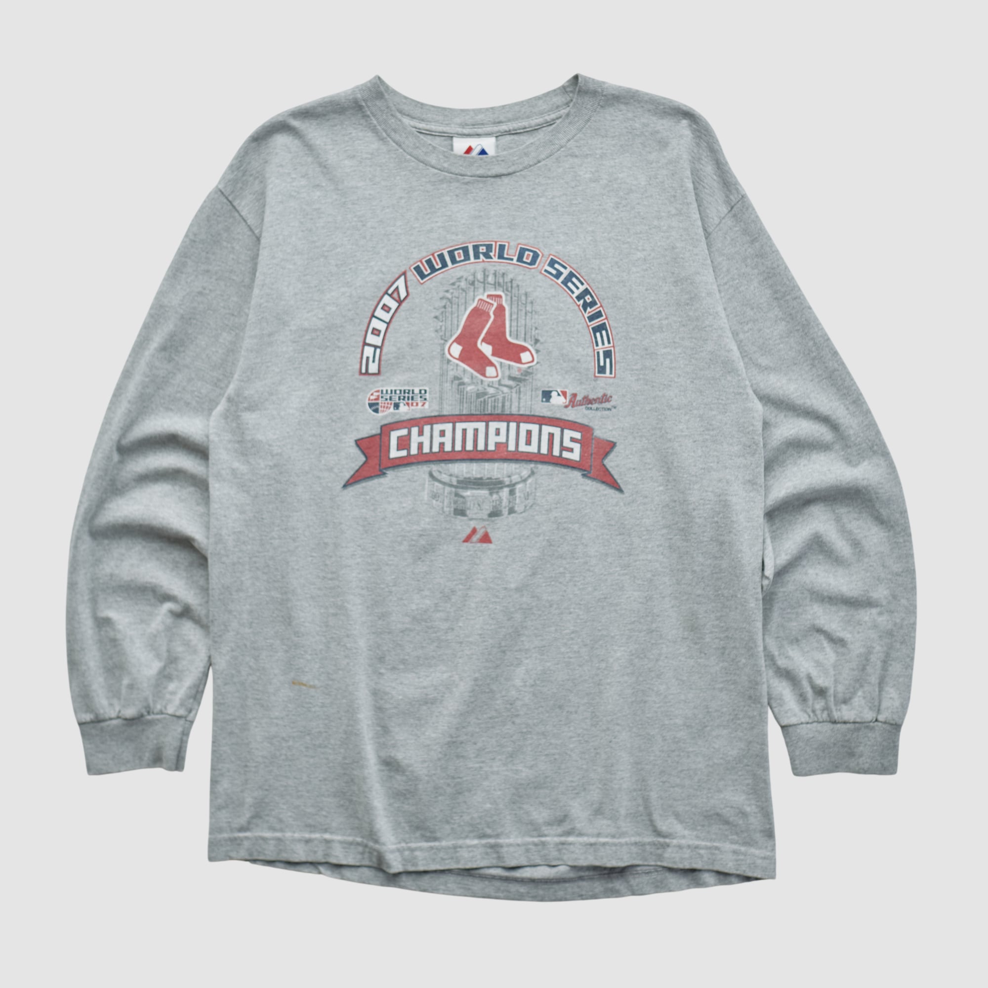 World Series Champions Majestic 2007 Long Sleeve T-shirt - Heather Gray - S