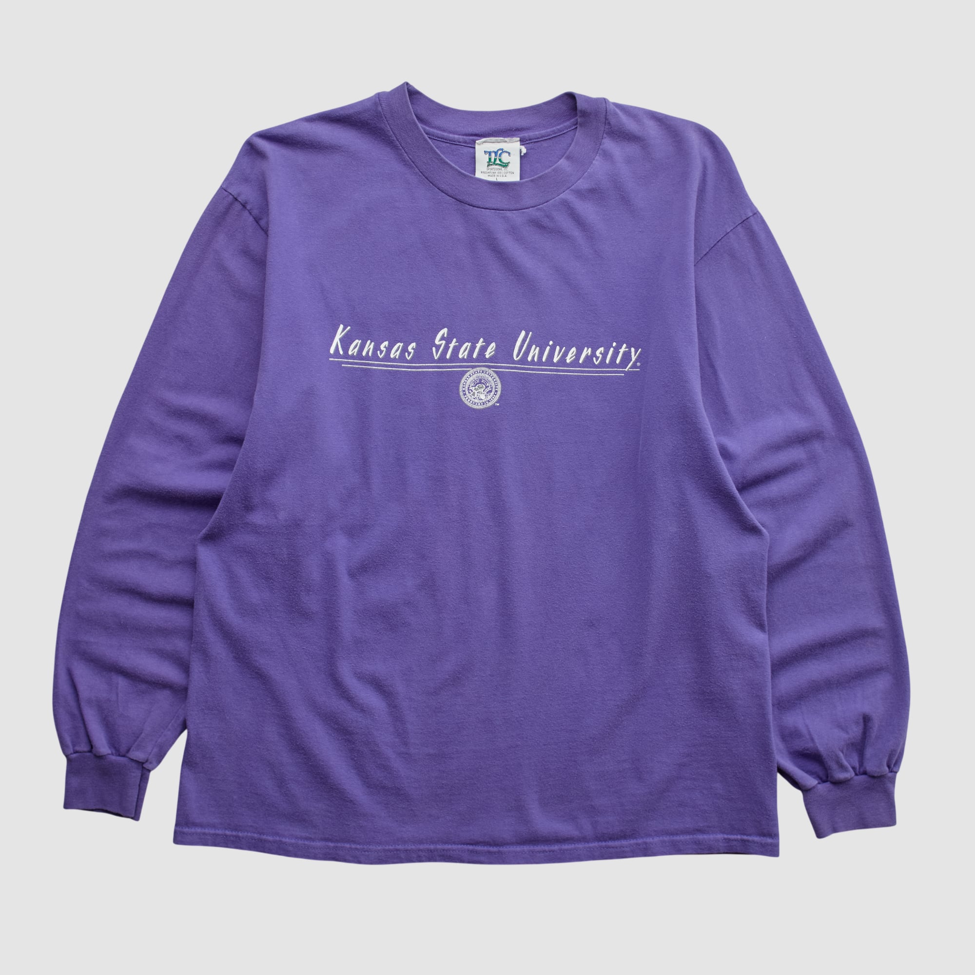 Kansas State Wildcats TLC Sportswear 90s Long Sleeve T-shirt - Purple - S
