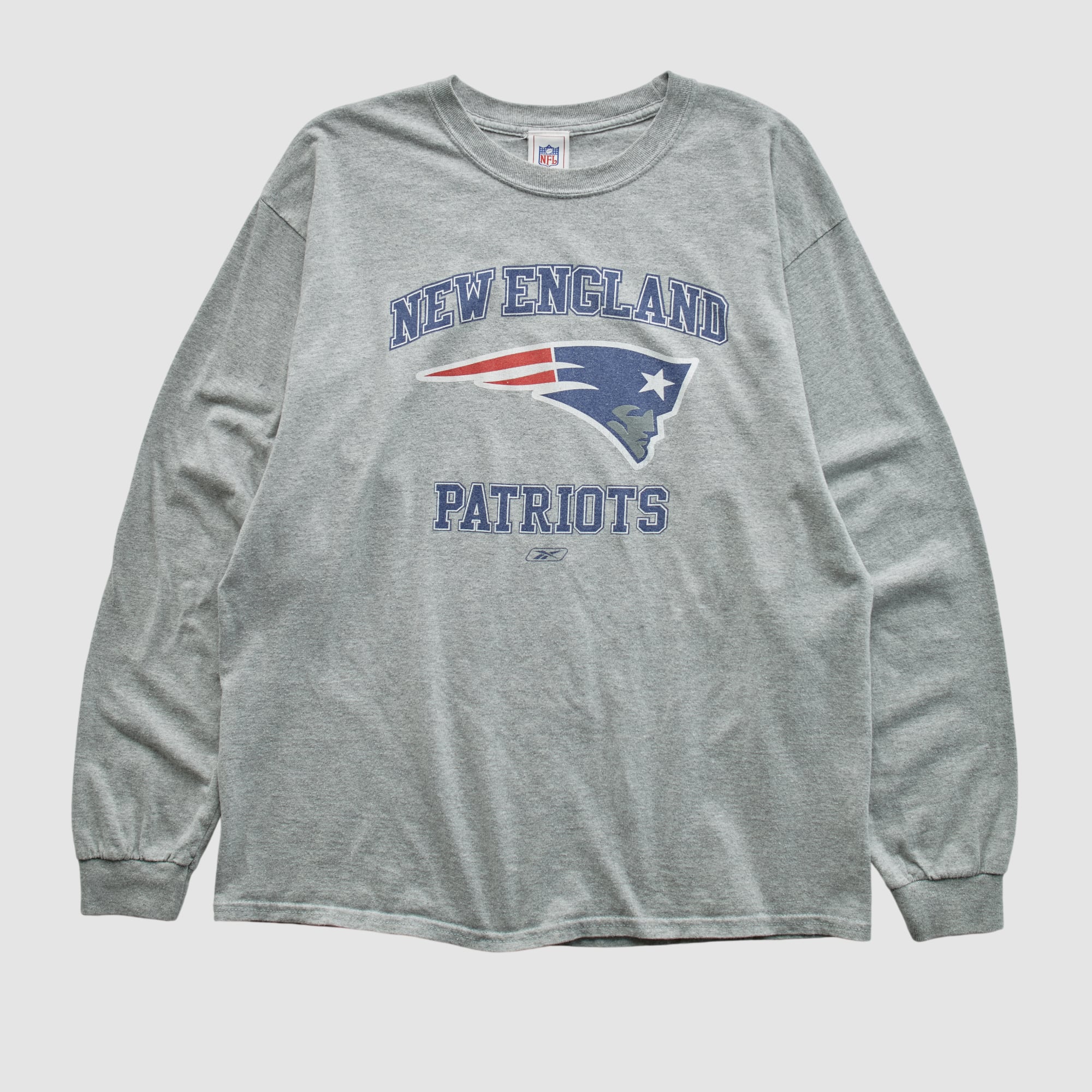 New England Patriots NFL 2000s Long Sleeve T-shirt - Heather Gray - M