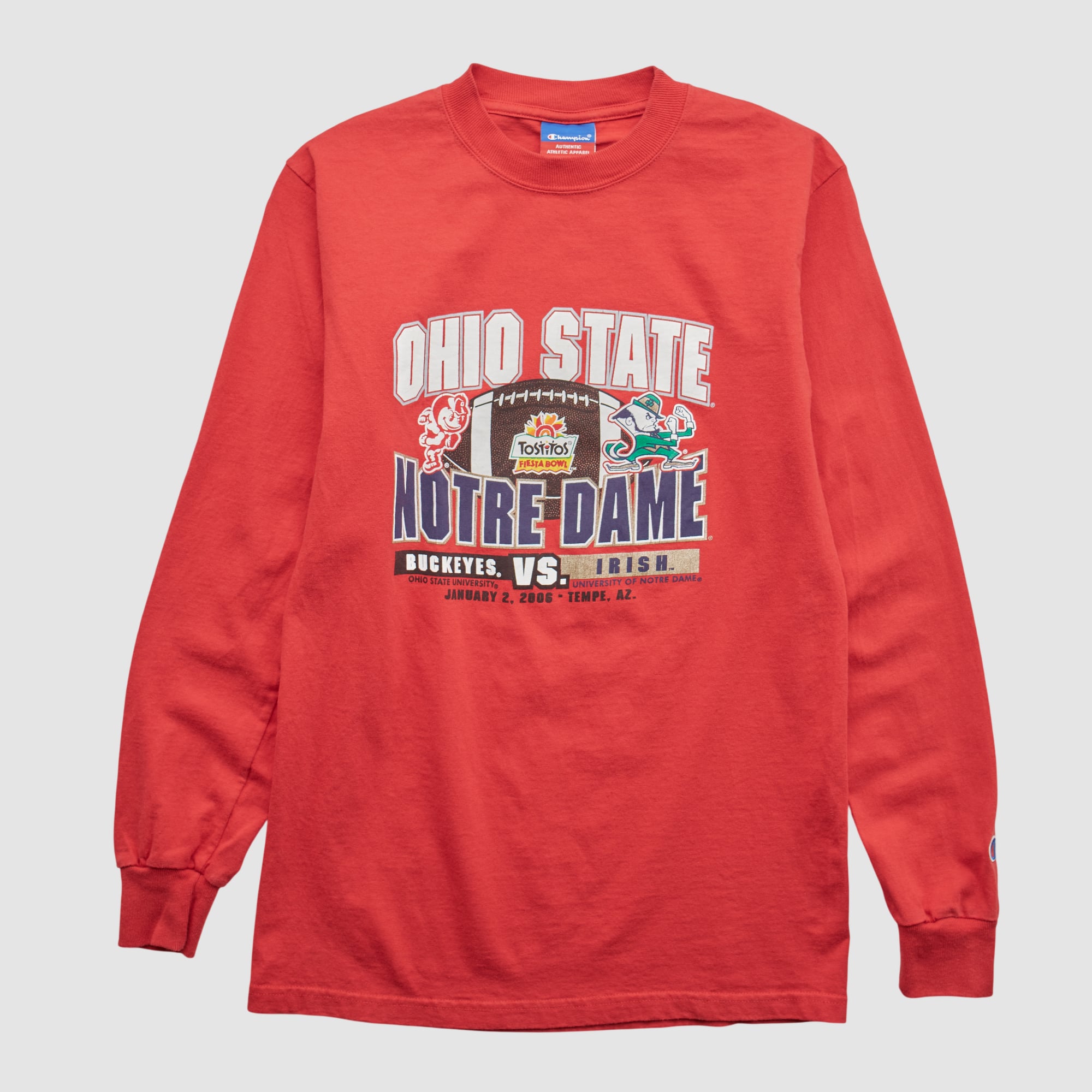 Fiesta Bowl Champion 2006 Long Sleeve T-shirt - Red - S