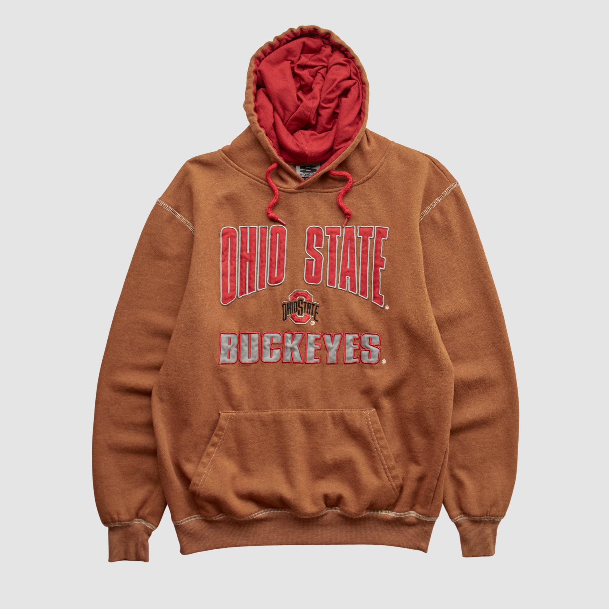 Ohio State Buckeyes Stadium Athletics 2010s Hooded Pullover Sweatshirt - Clay - XS