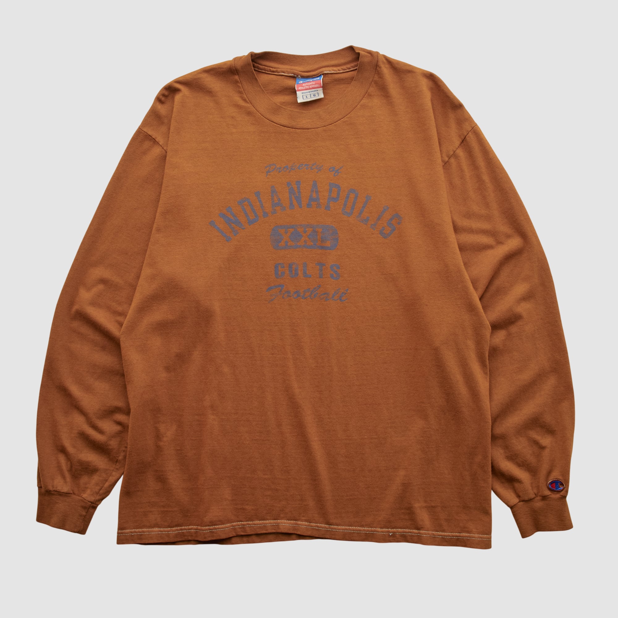 Indianapolis Colts Champion 2000s Long Sleeve T-shirt - Clay - S