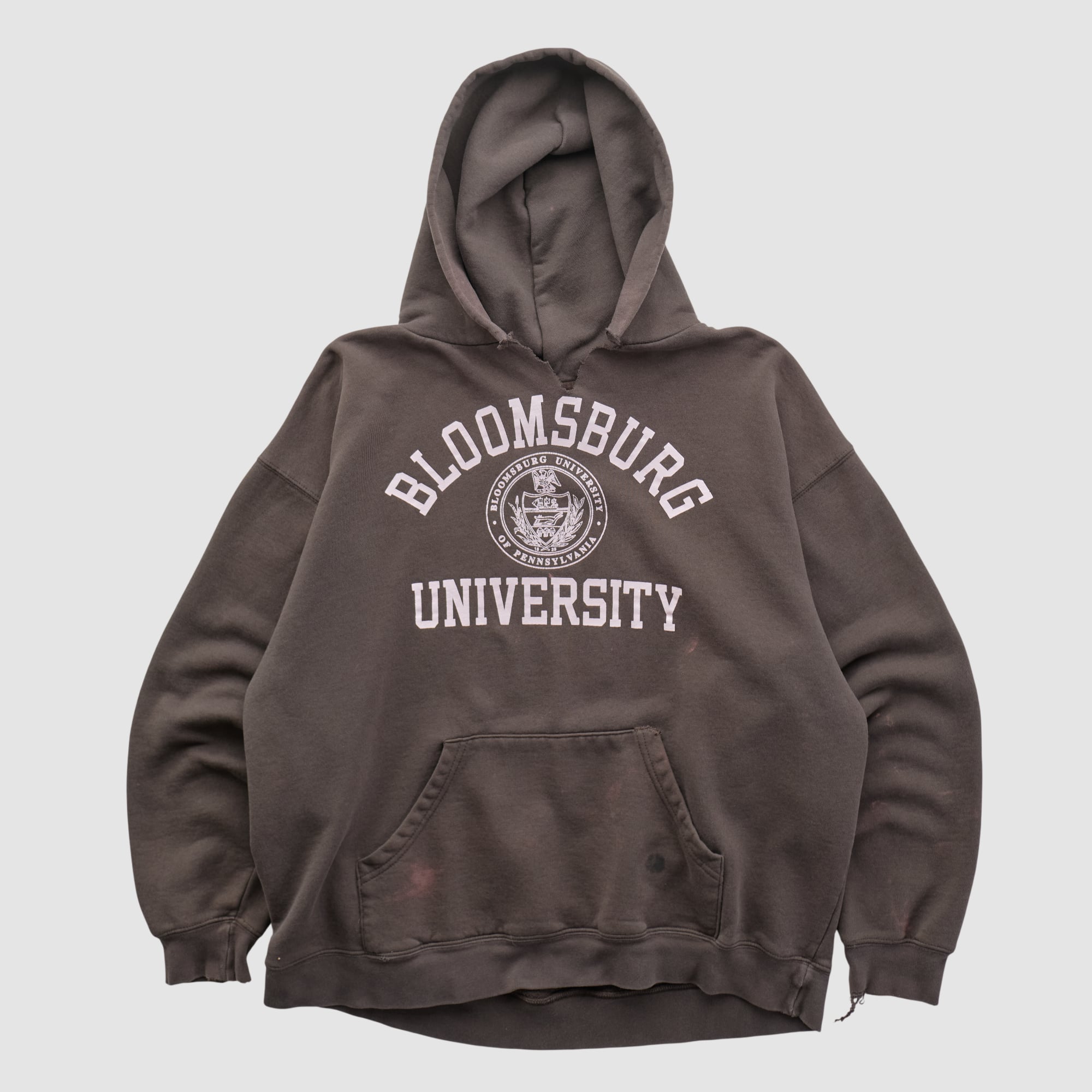 Bloomsburg Huskies Jansport 2000s Hooded Pullover Sweatshirt - Brown - L