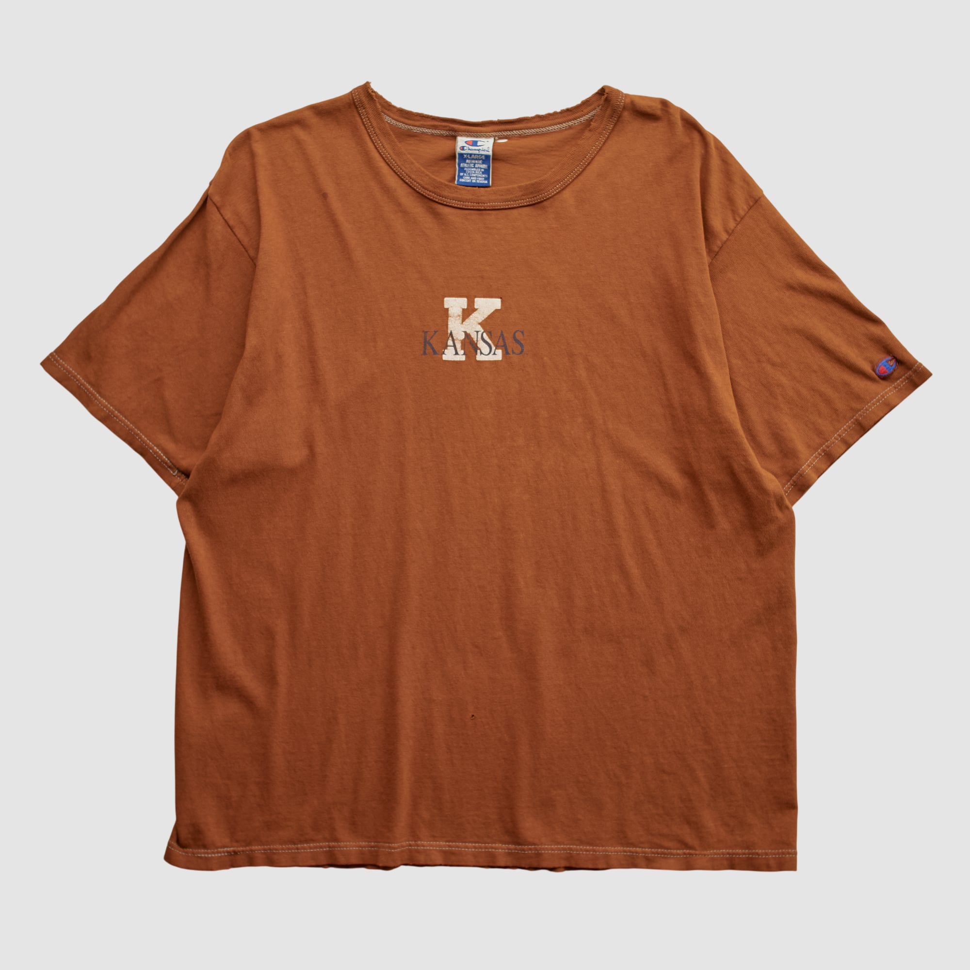Kansas Jayhawks Champion 90s T-shirt - Clay - M