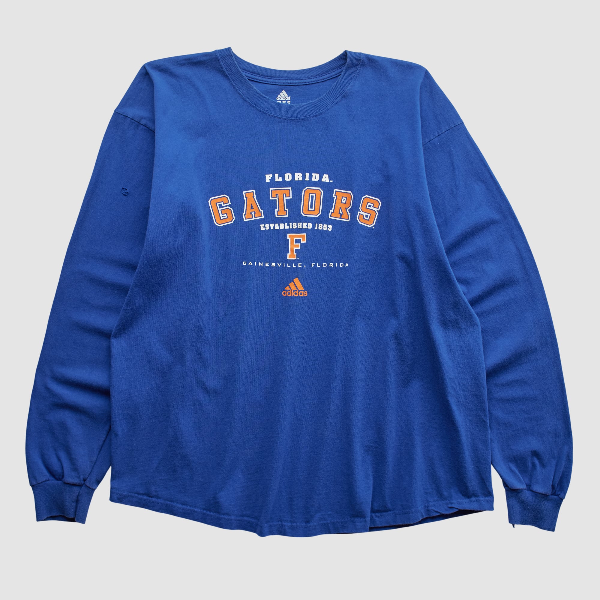 Florida Gators Adidas 2010s Long Sleeve T-shirt - Blue - M