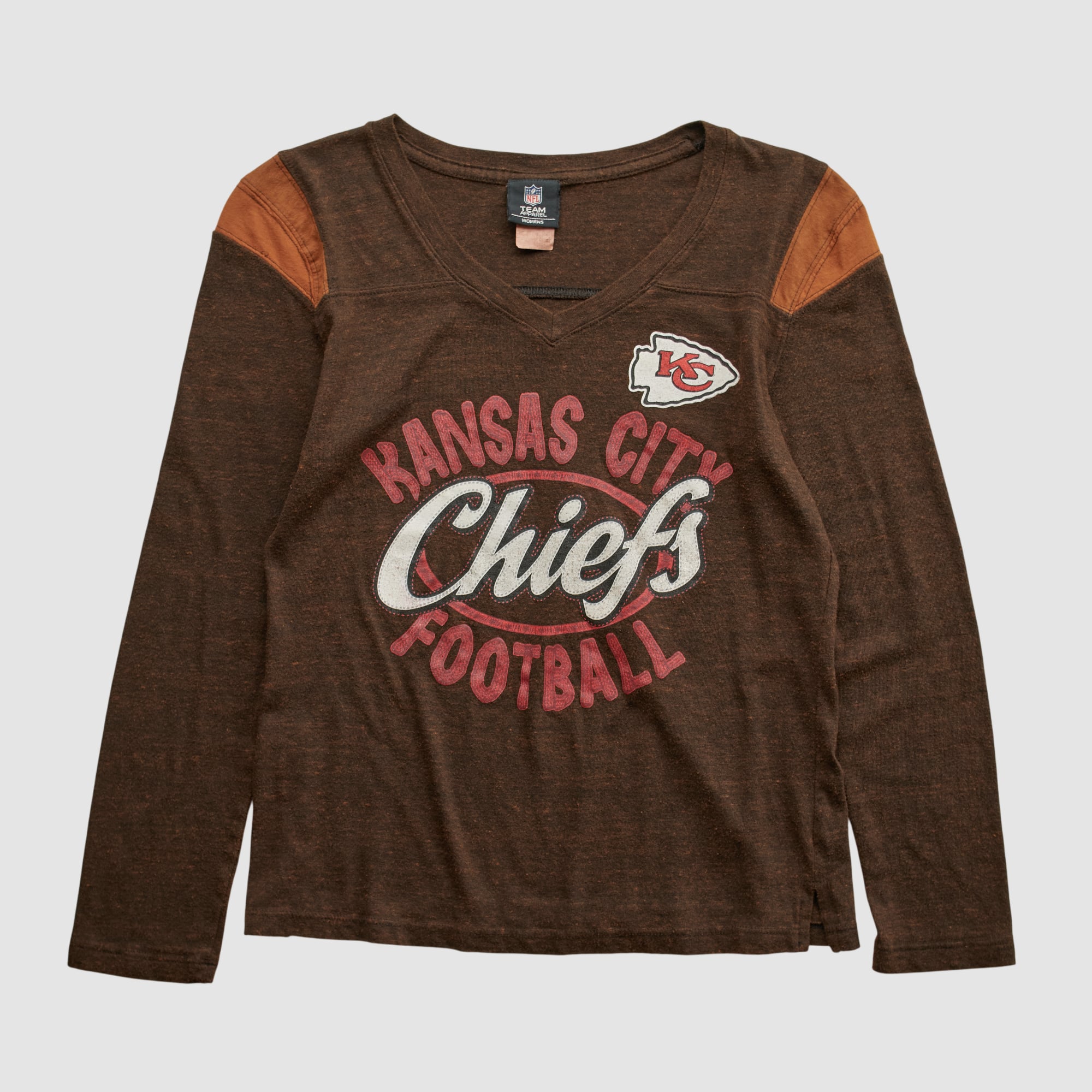 Kansas City Chiefs NFL 2010s Long Sleeve T-shirt - Brown - XS