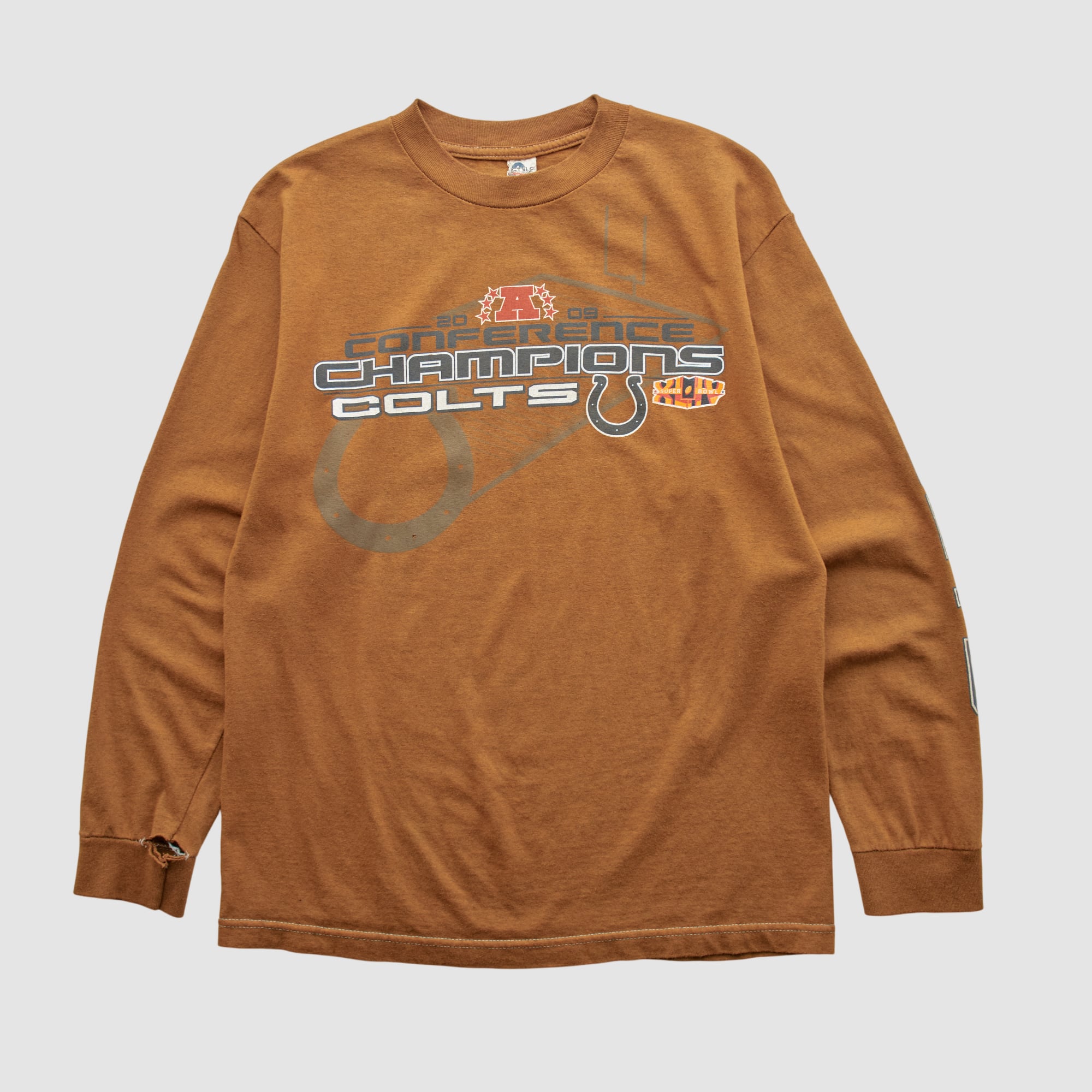Indianapolis Colts Alstyle 2009 Long Sleeve T-shirt - Clay - S