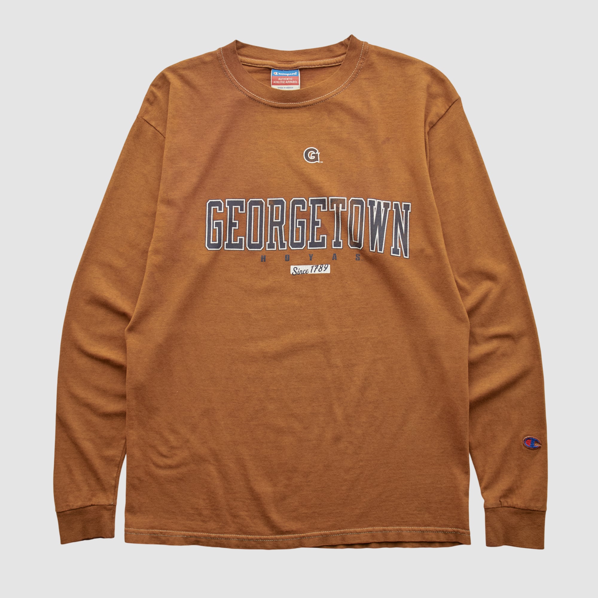 Georgetown Hoyas Champion 2000s Long Sleeve T-shirt - Clay - S