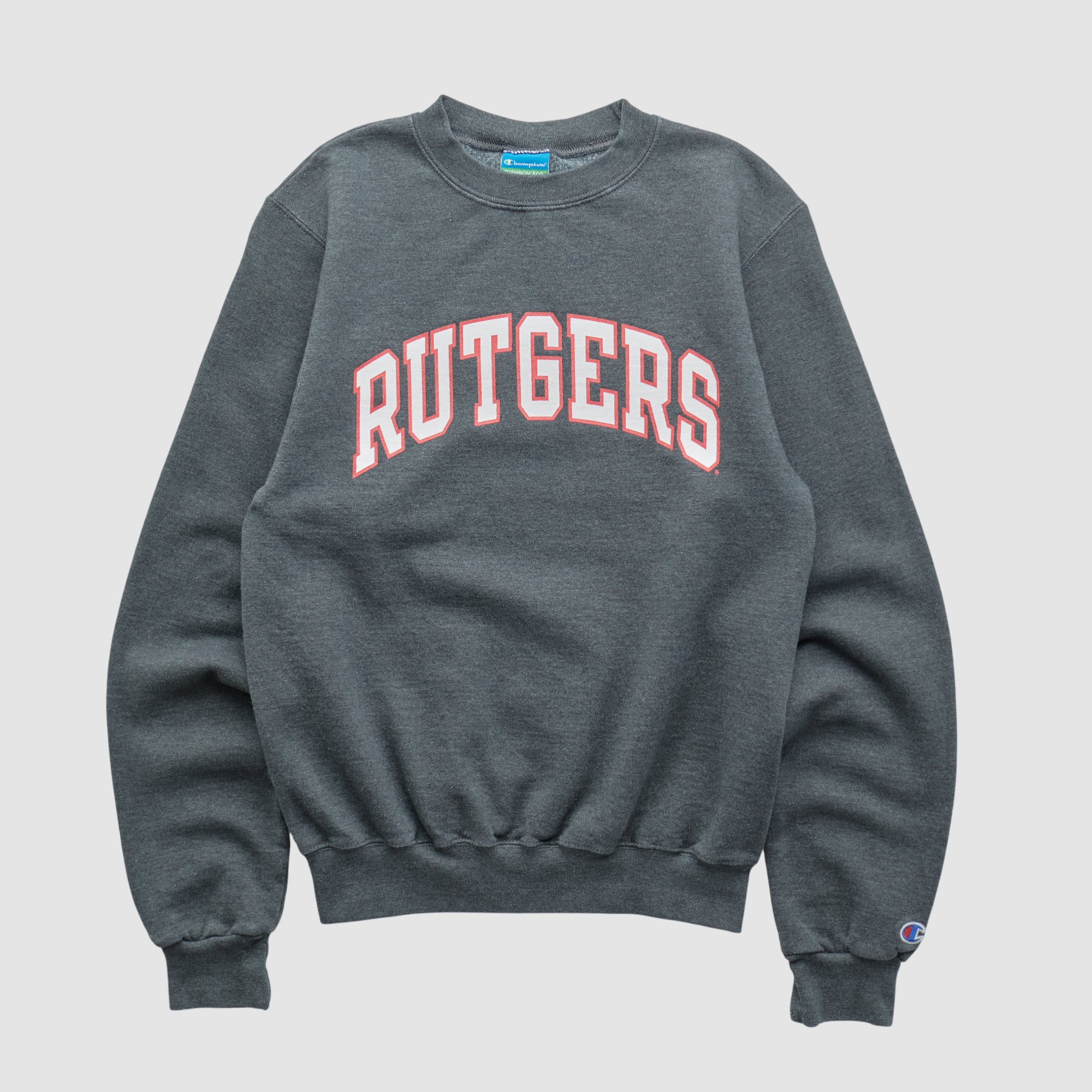 Rutgers Scarlet Knights Champion 2010s Pullover Sweatshirt - Dark Heather Gray - XXS