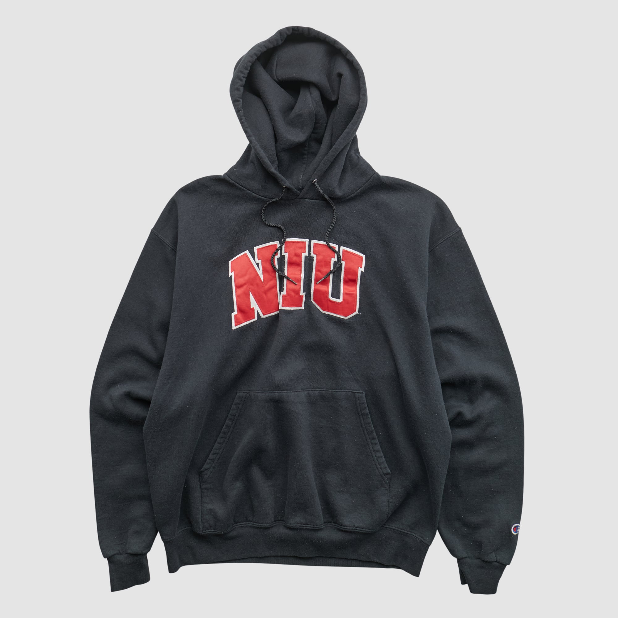 Northern Illinois Huskies Champion 2000s Hooded Pullover Sweatshirt - Black - M