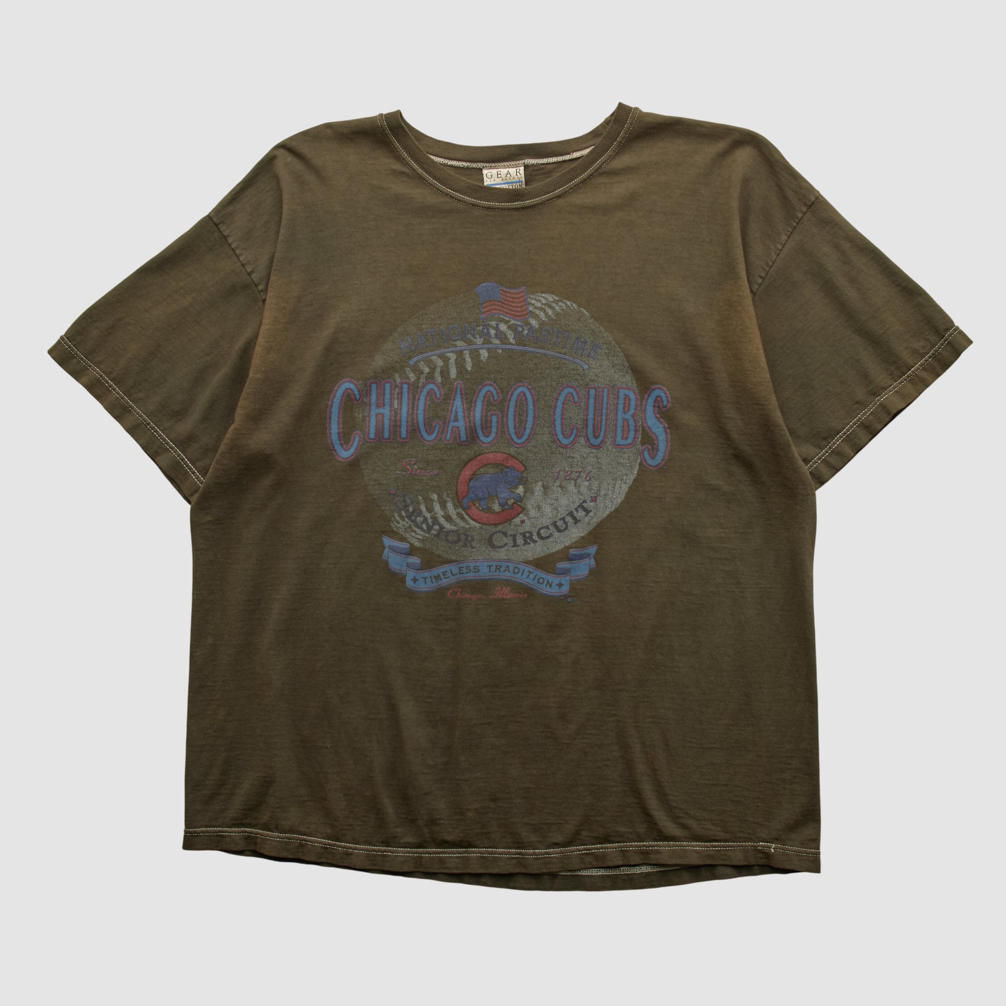 Chicago Cubs Gear For Sports 90s T-shirt - Brown - XL