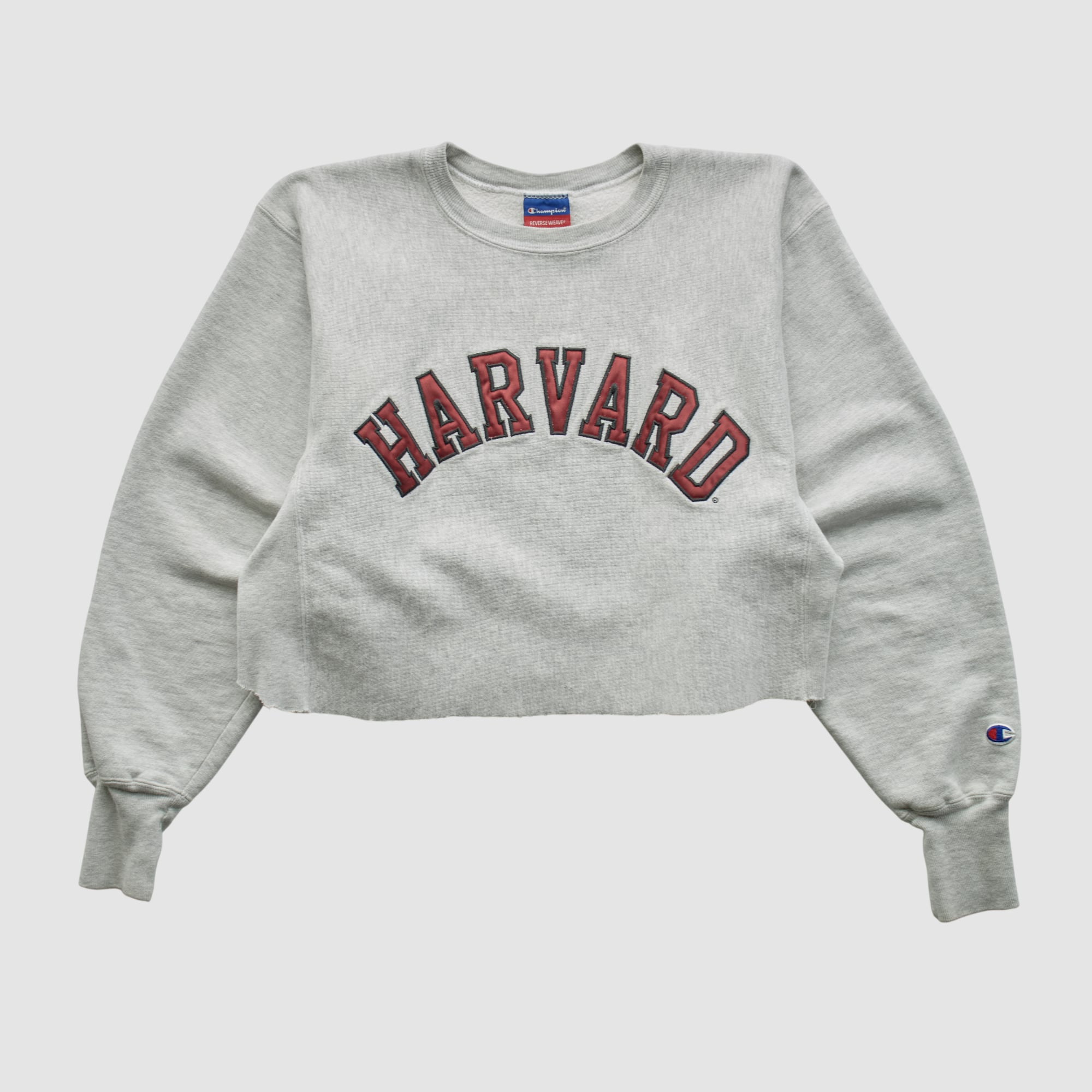 Harvard Crimson Champion 2000s Pullover Sweatshirt - Heather Gray - XS