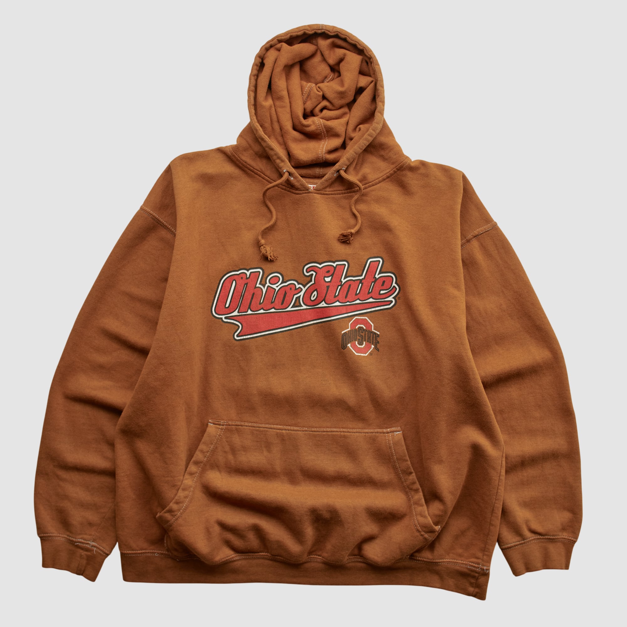Ohio State Buckeyes Red Oak Sportswear 2010s Hooded Pullover Sweatshirt - Clay - M
