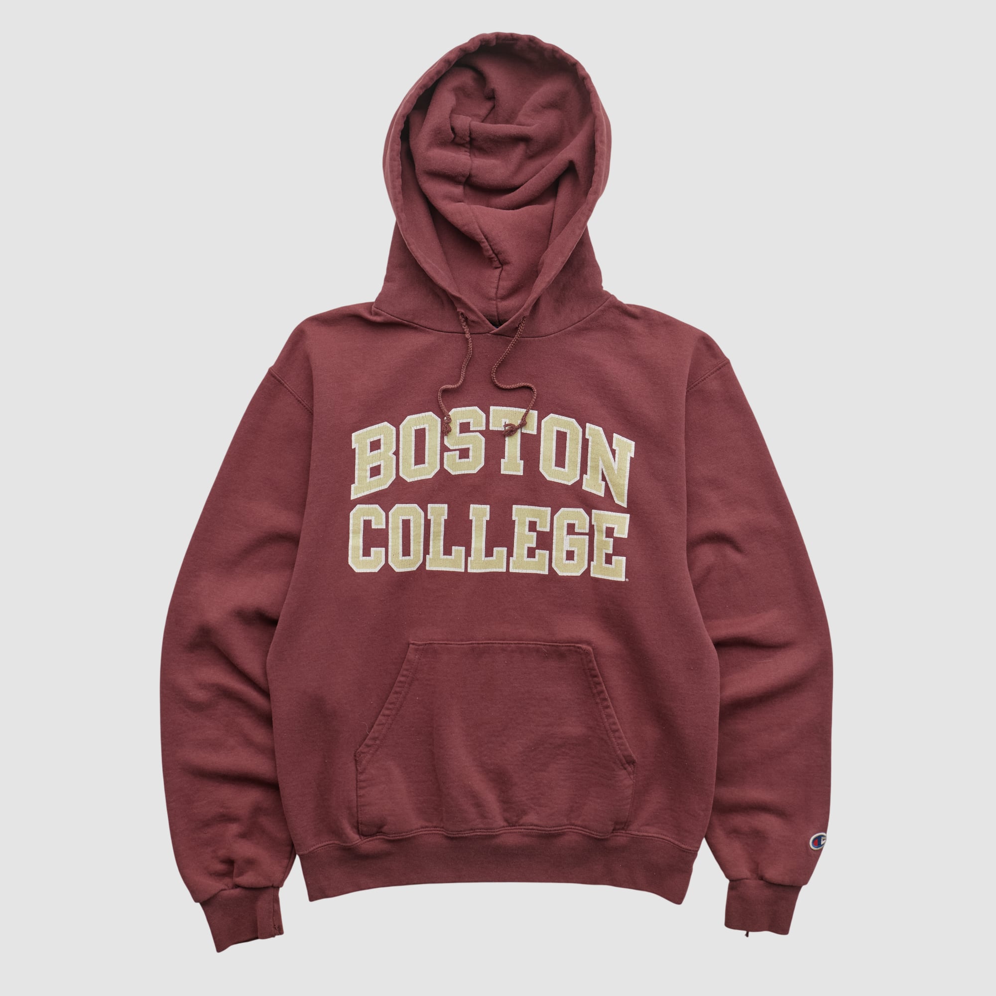Boston College Eagles Champion 2000s Hooded Pullover Sweatshirt - Maroon - XS