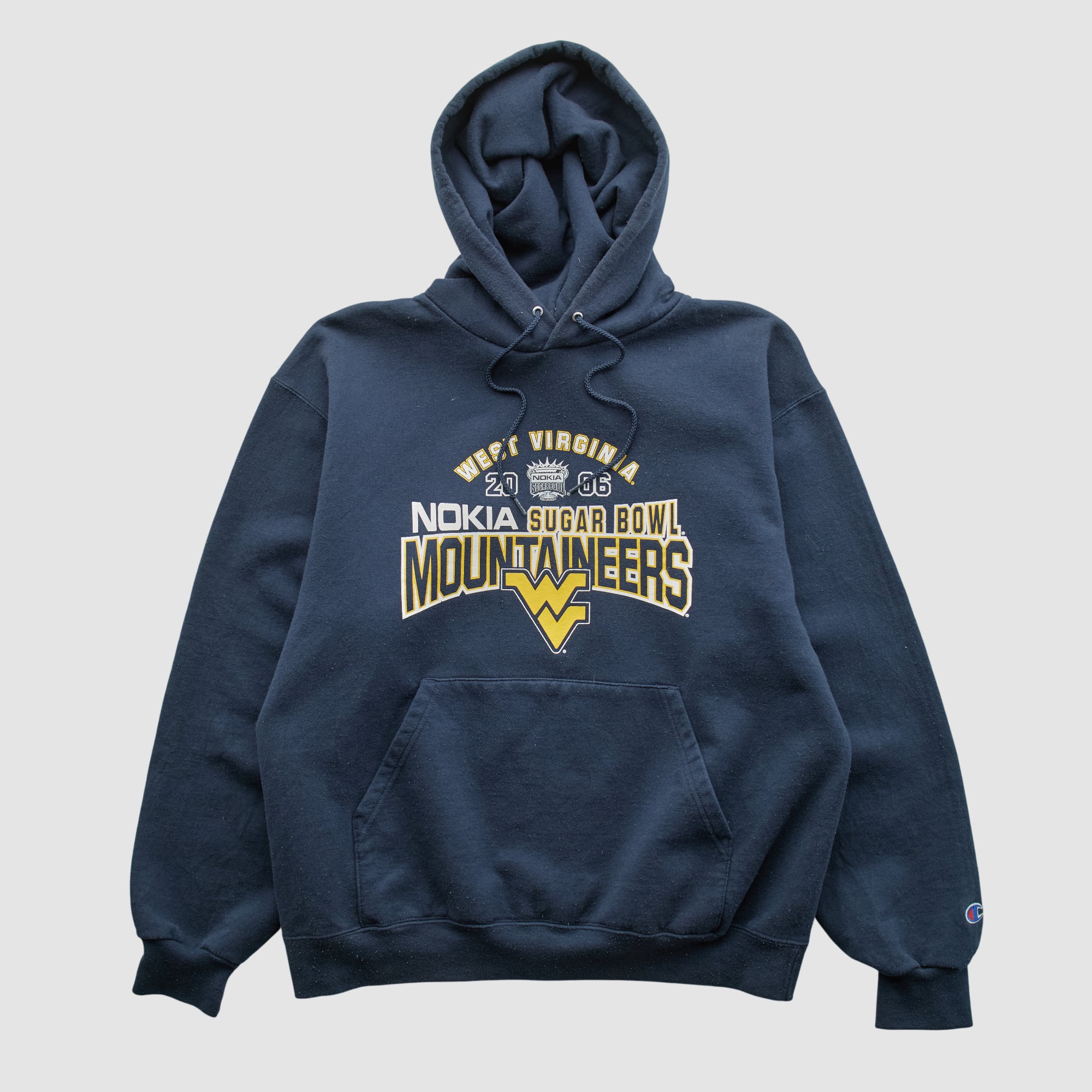 West Virginia Mountaineers Champion 2006 Hooded Pullover Sweatshirt - Navy - XS