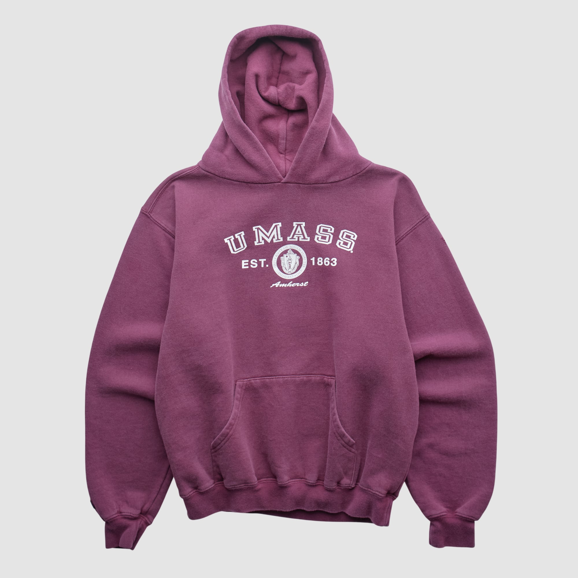 UMass Minutemen Jansport 2000s Hooded Pullover Sweatshirt - Maroon - XXS