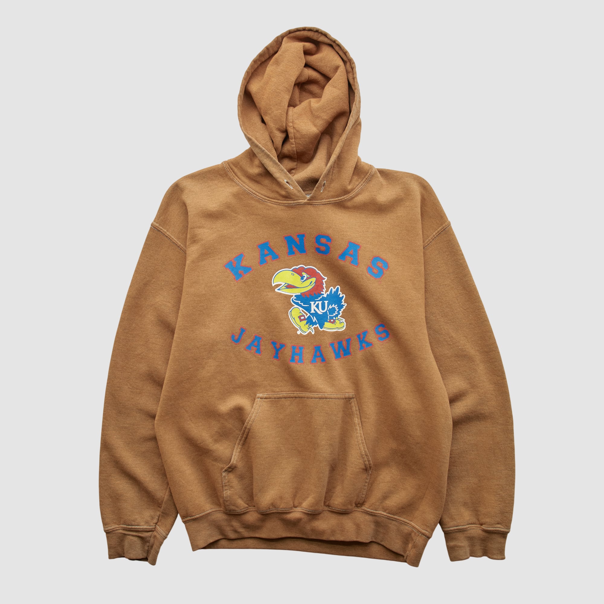 Kansas Jayhawks Gildan 2010s Hooded Pullover Sweatshirt - Clay - S