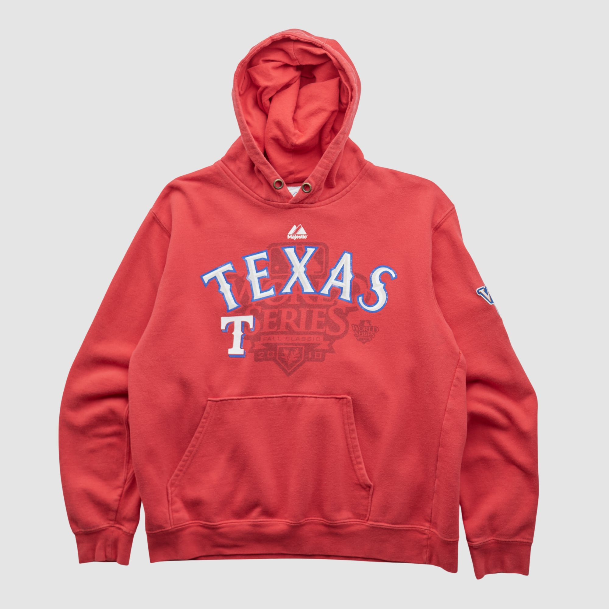 World Series Majestic 2010 Hooded Pullover Sweatshirt - Red - S