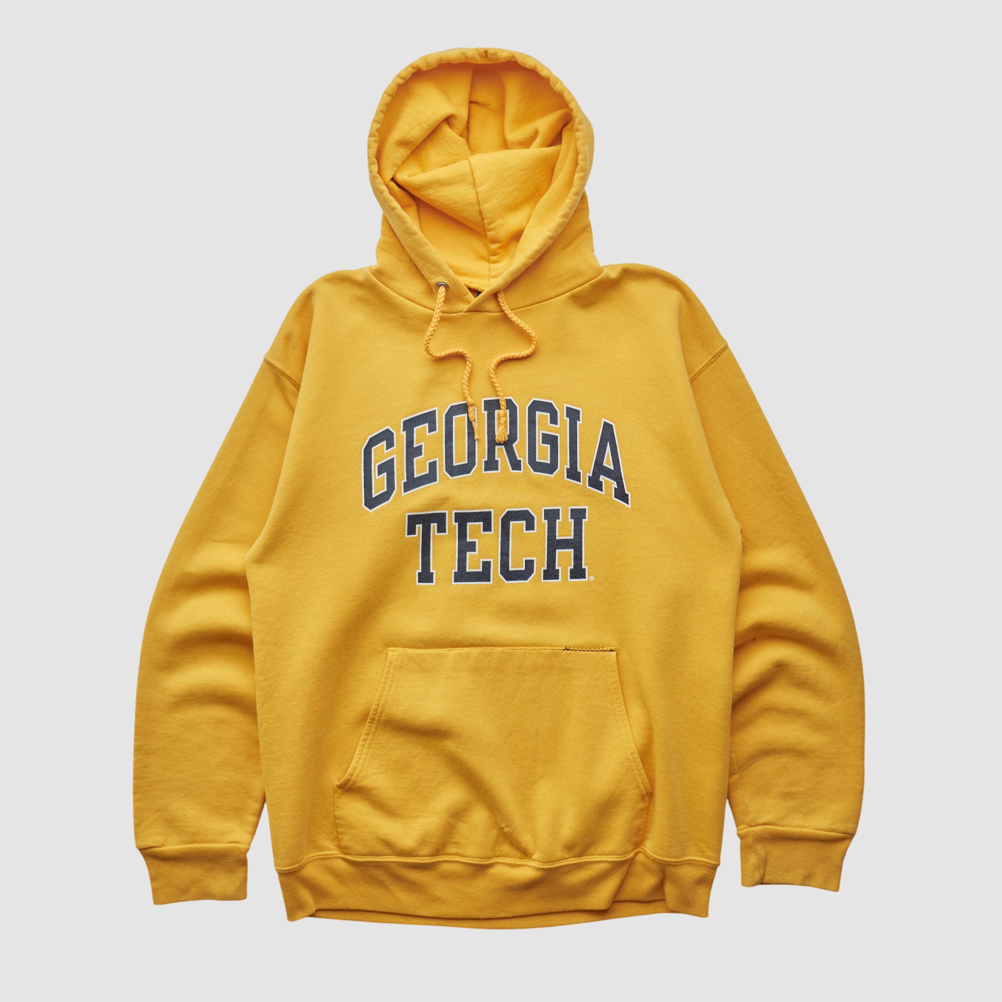 Georgia Tech Yellow Jackets Champion 2000s Hooded Pullover Sweatshirt - Yellow - XS