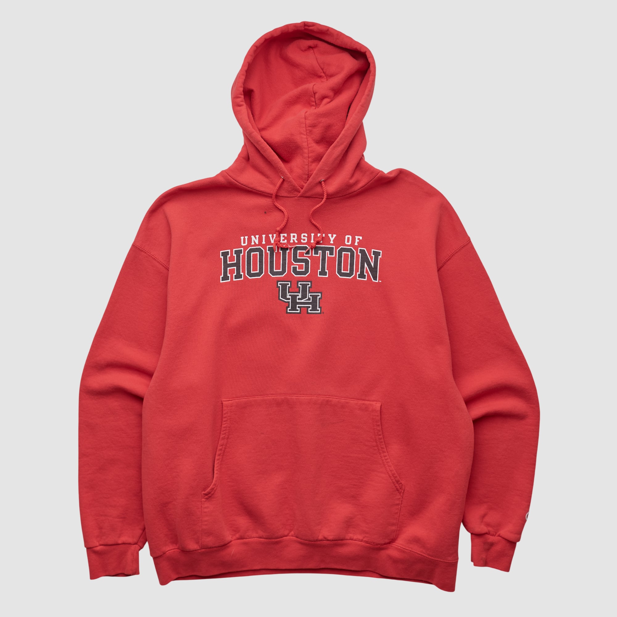 Houston Cougars Champion 2000s Hooded Pullover Sweatshirt - Red - L